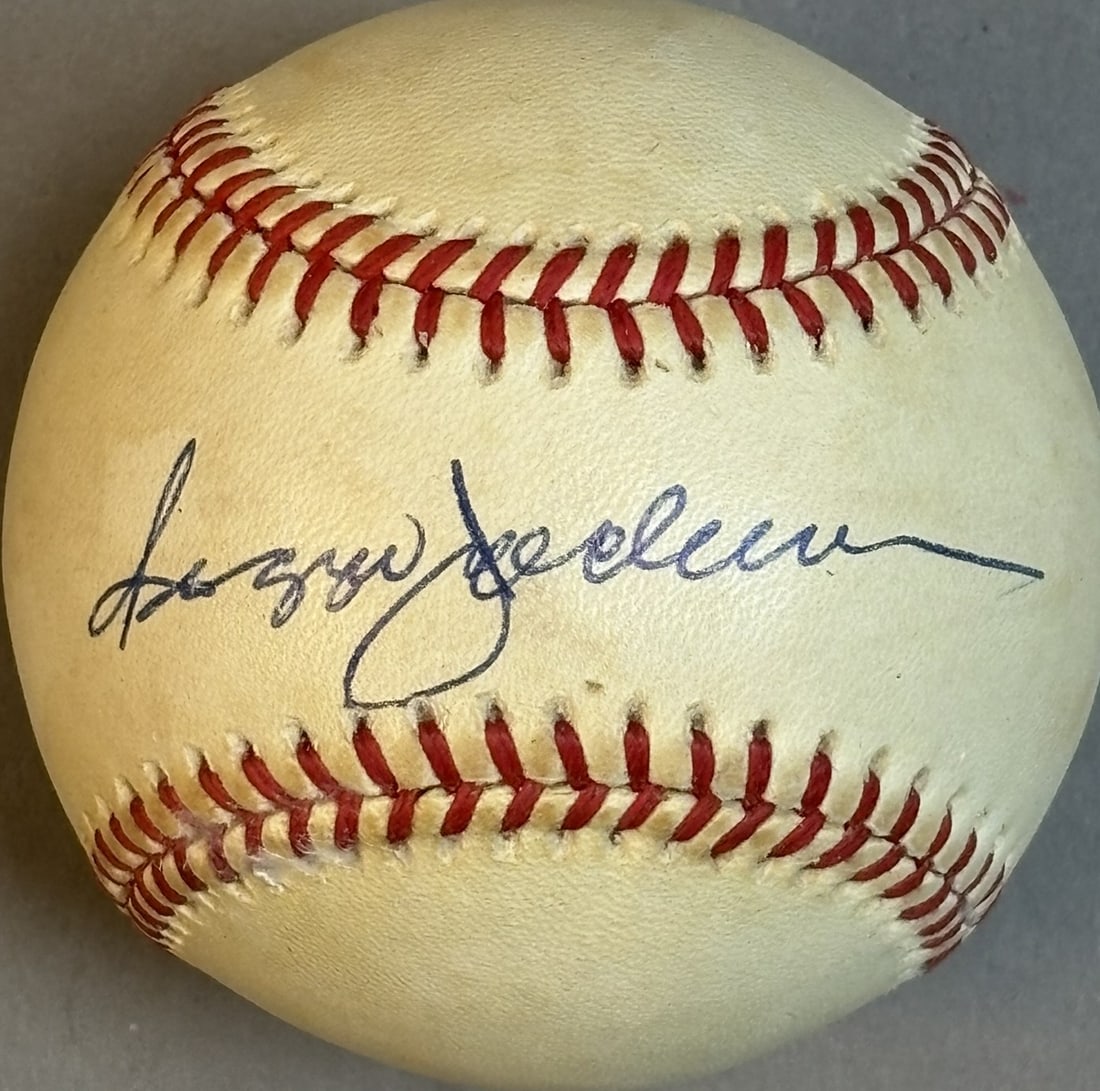 Reggie Jackson Single Signed Rawlings OAL Baseball: Great original single signed Reggie, vibrant and bold signature.