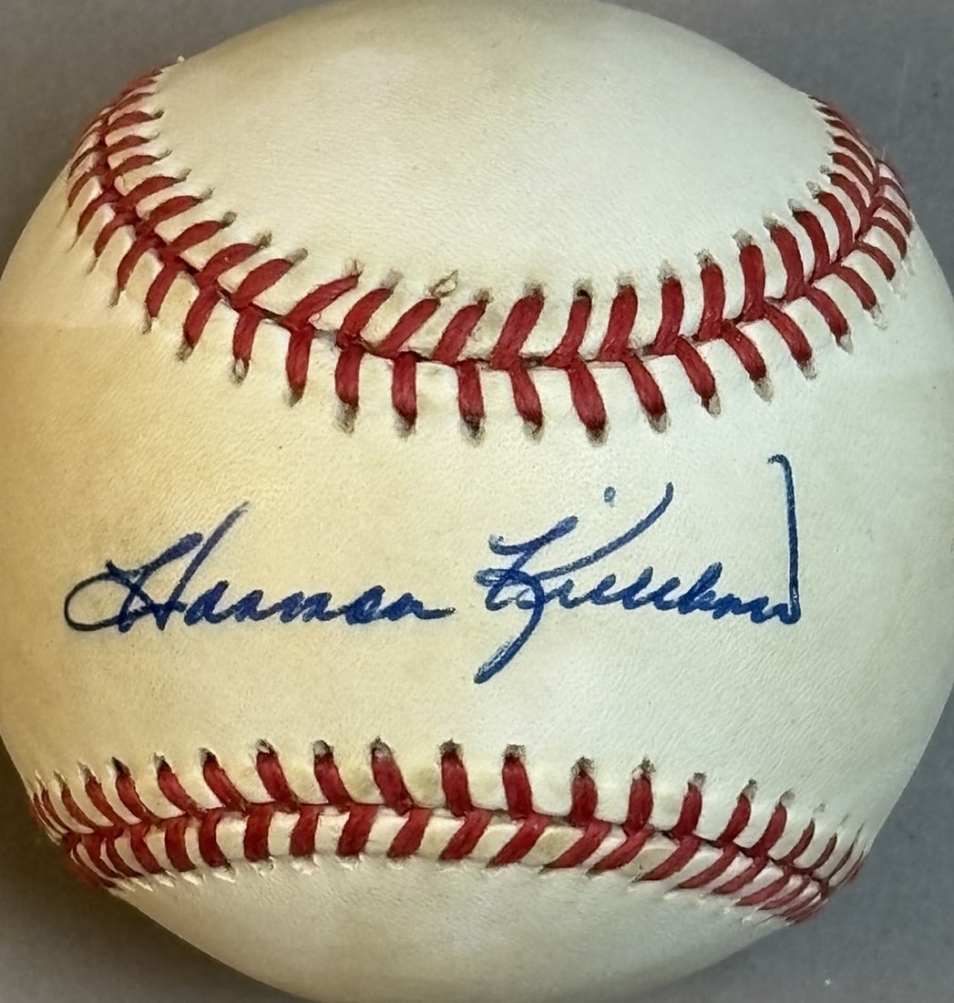 Harmon Killebrew Signed Rawlings OAL Brown Ball: Great original single signed ball by HOF great HK.