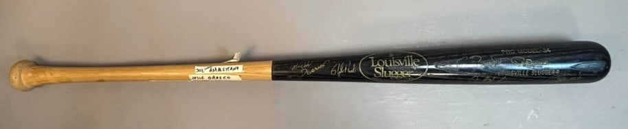 1988 Los Angeles Dodgers Team Signed Bat 19 Autos: This bat is absolutely loaded and chalked full of signatures. Tom Lasorda, Orel Herisher and many more! ALL SIGNATURES WERE OBTAINED IN PERSON!