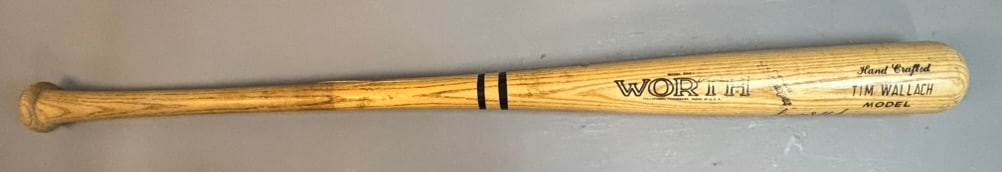 Tim Wallach Game Used & Signed Worth Baseball Bat: Great original Tim Wallach Game Used & Signed bat. 32.7 oz and 33.5" long