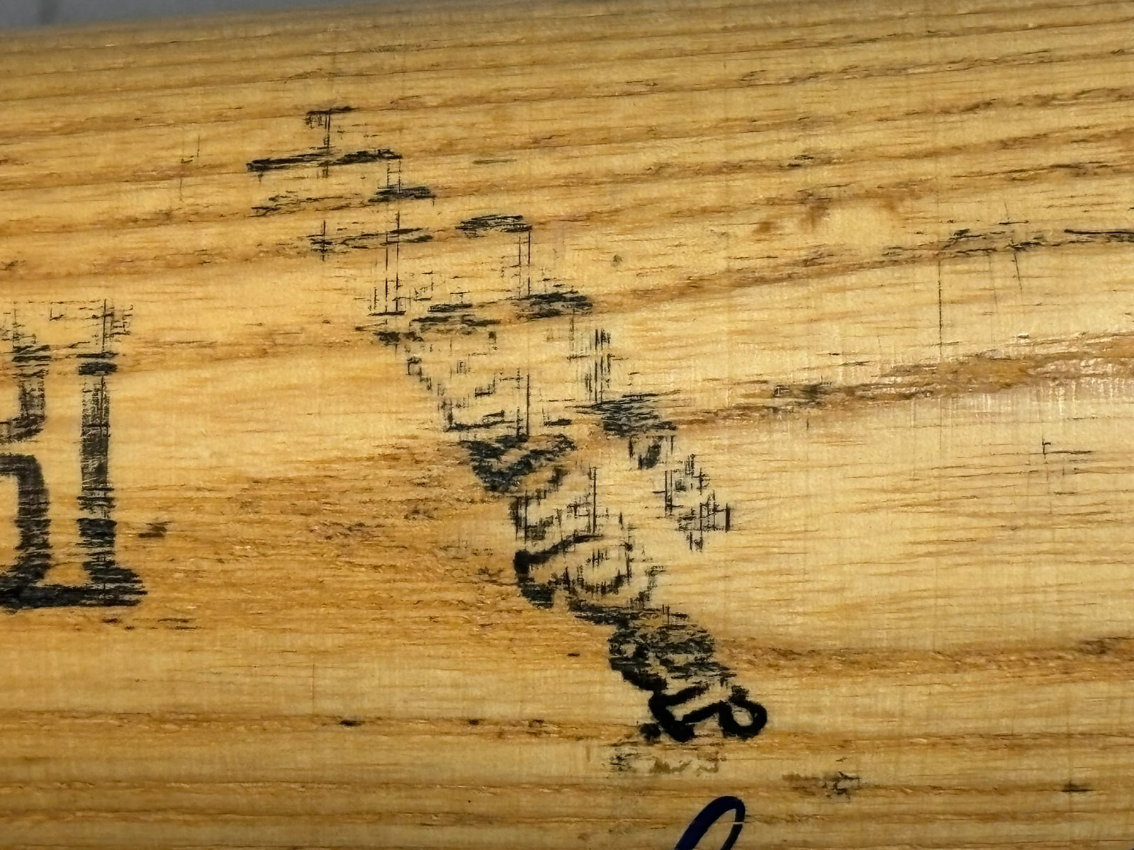 Tim Wallach Game Used & Signed Worth Baseball Bat - 5
