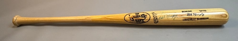 Dale Murphy Pro Model M110 Signed 125 Baseball Bat: Great original Dale Murphy pro model bat that's been signed. 33.5" in length and 33.3 oz