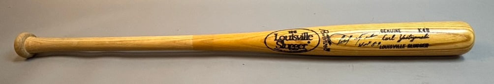 Carl Yastrzemski Game Used & Signed Baseball Bat: Nice original YAZ pro model bat that show's very light wear. 8 written on both ends. Signed by Yaz in person. 33.5" and 32.5 oz. PLEASE SEE ALL PHOTOS AND USE THEM AS A BETTER IDEA ON DESCRIPTION!
