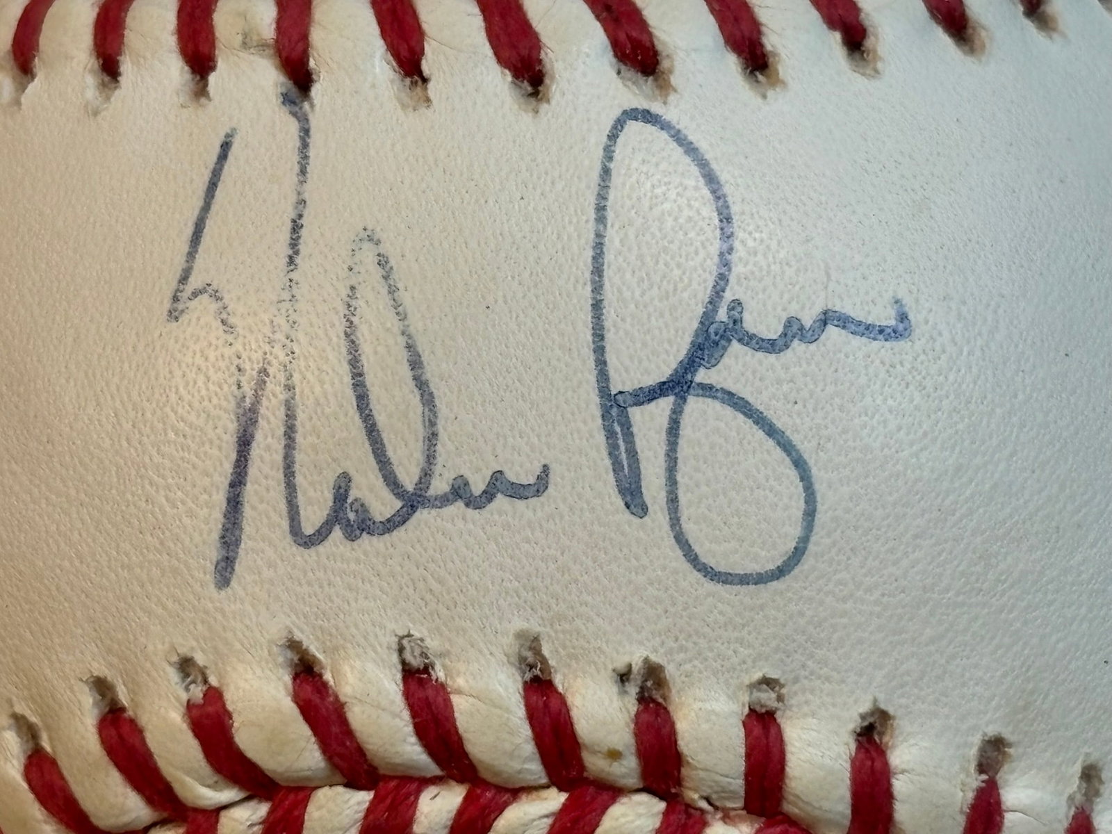 Nolan Ryan Single Signed Rawlings Brown Baseball - 2