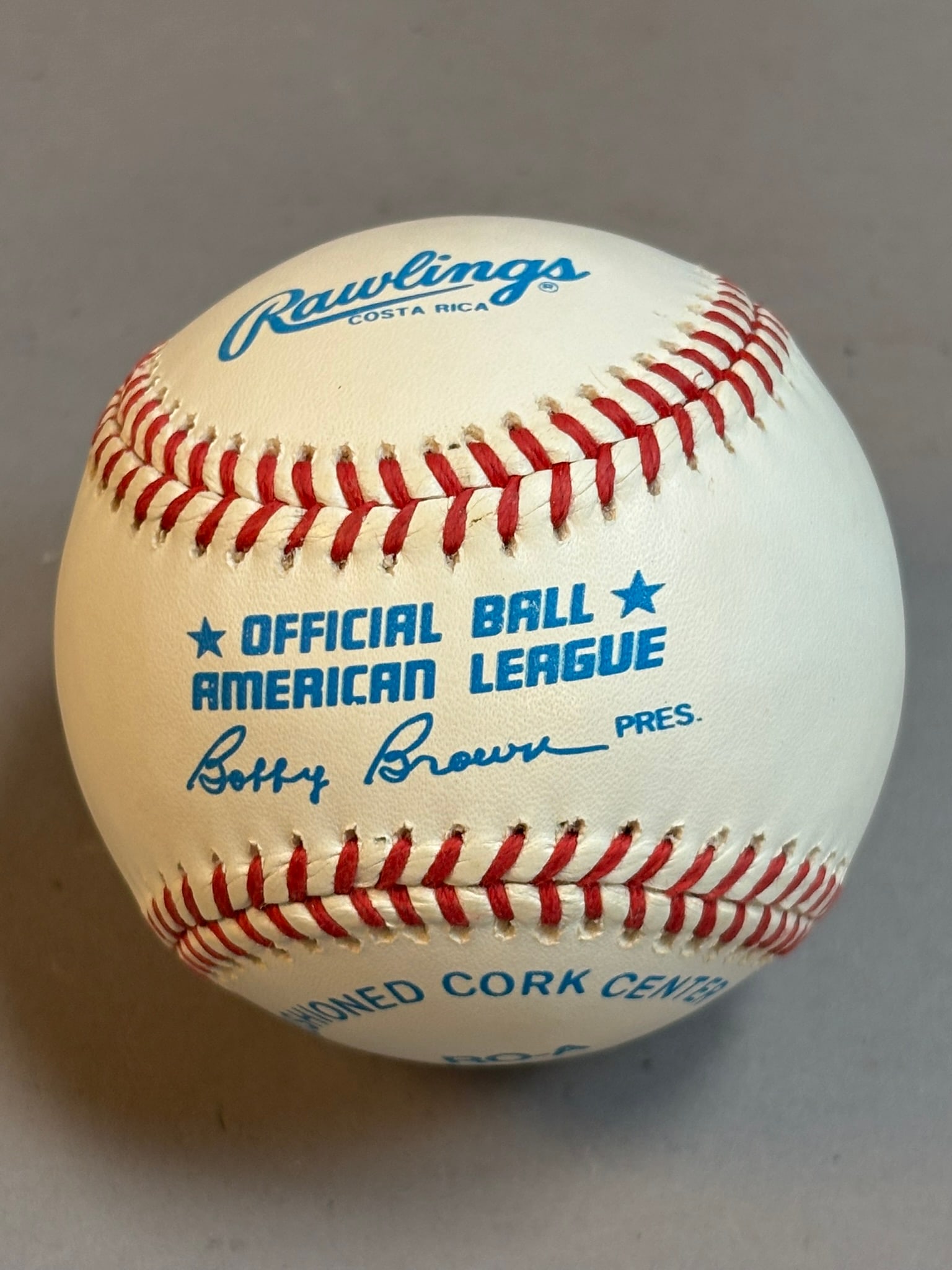 Nolan Ryan Single Signed Rawlings Brown Baseball - 3