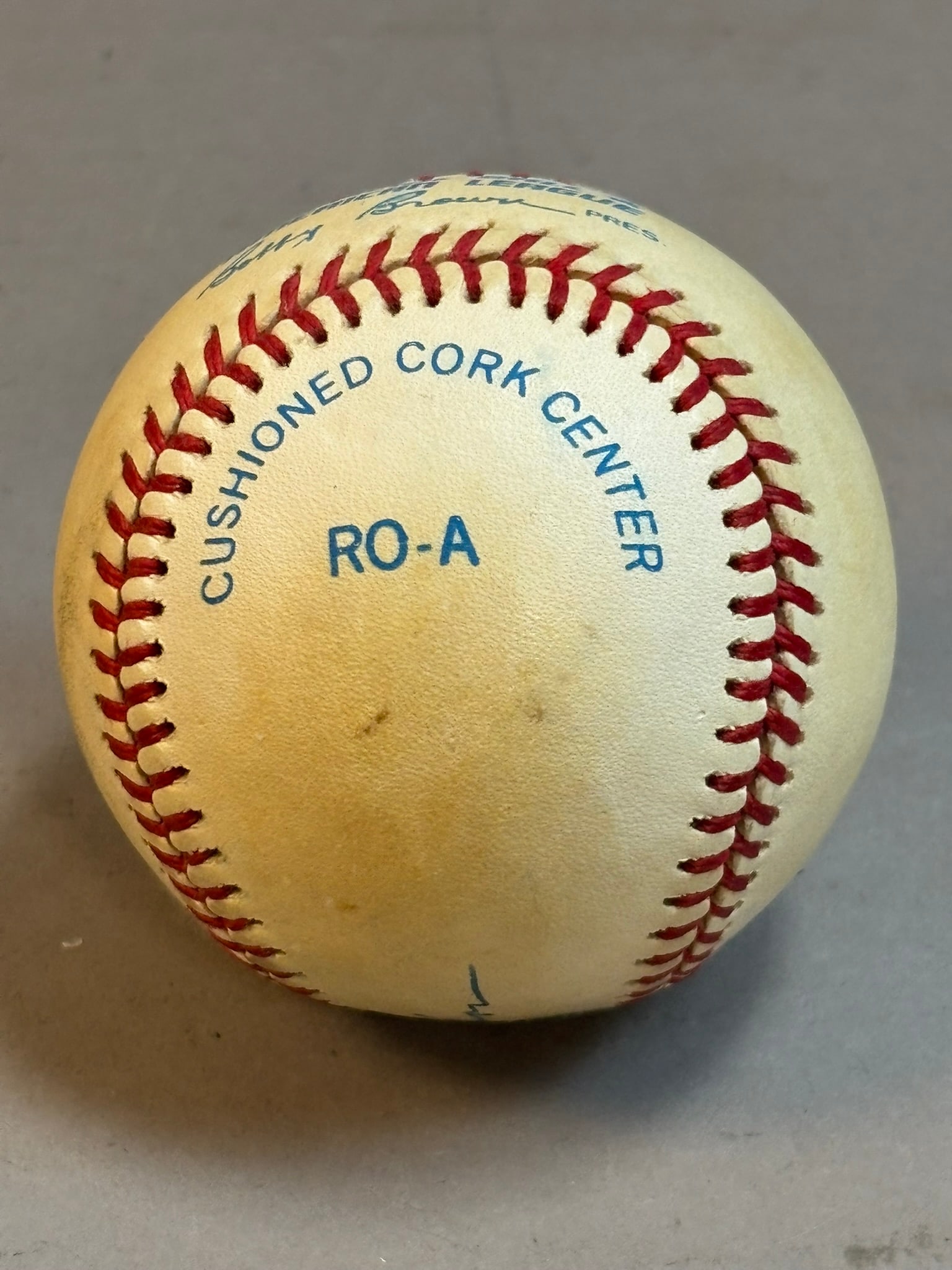 Tom Monaghan Signed Rawlings Haiti Brown Baseball - 4
