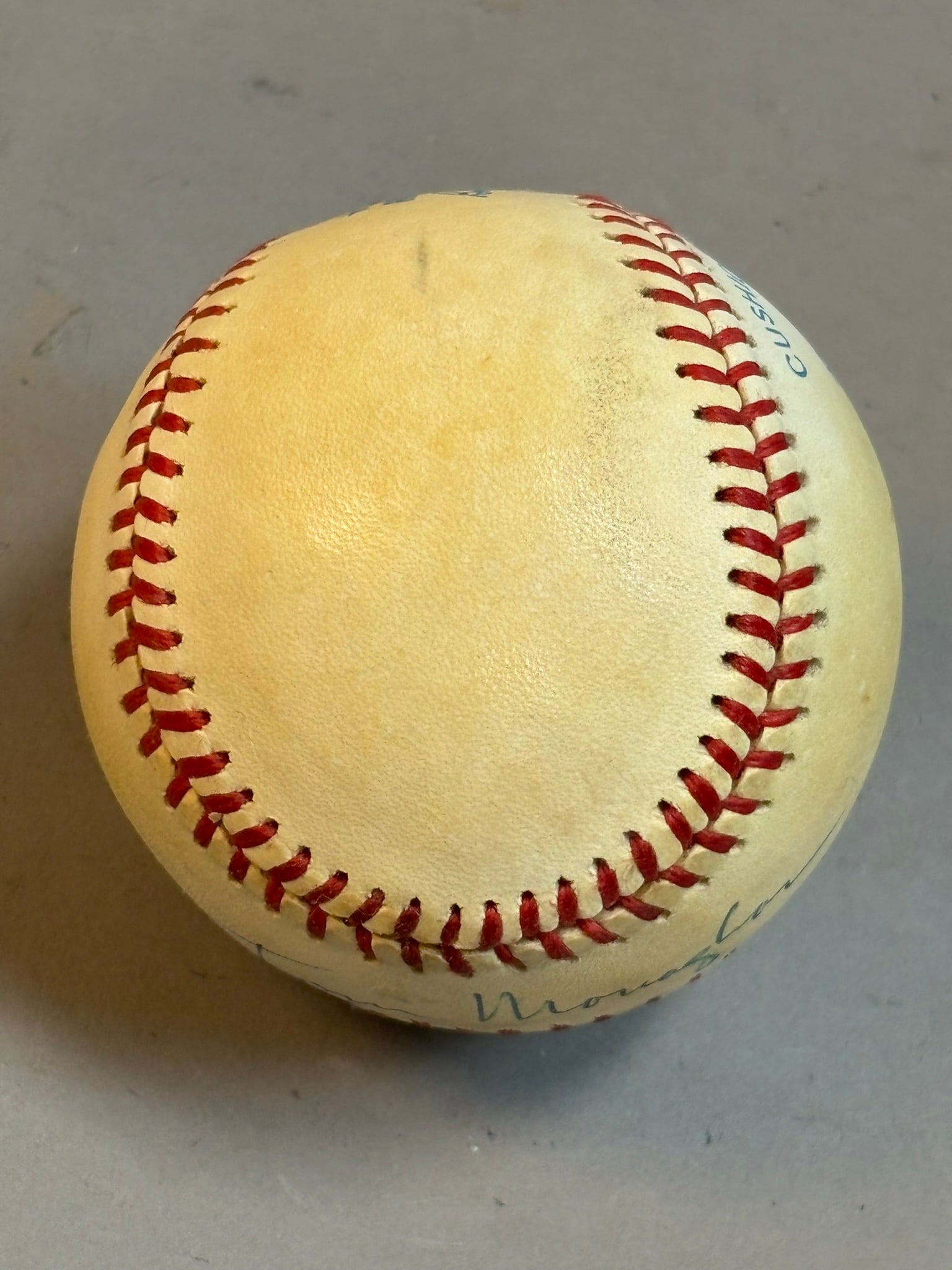Tom Monaghan Signed Rawlings Haiti Brown Baseball - 6