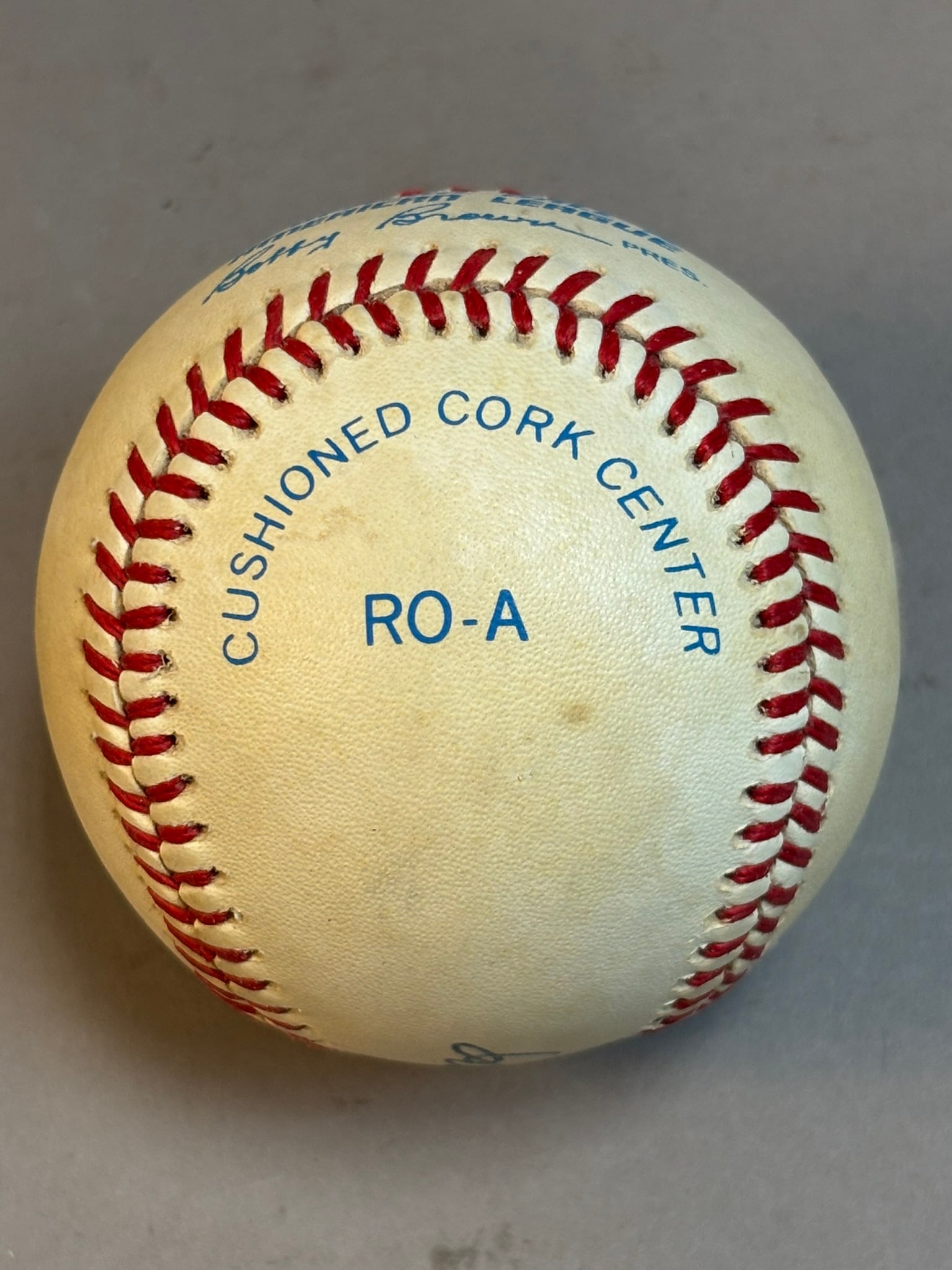 Ted Williams Single Signed Rawlings Brown Ball - 4