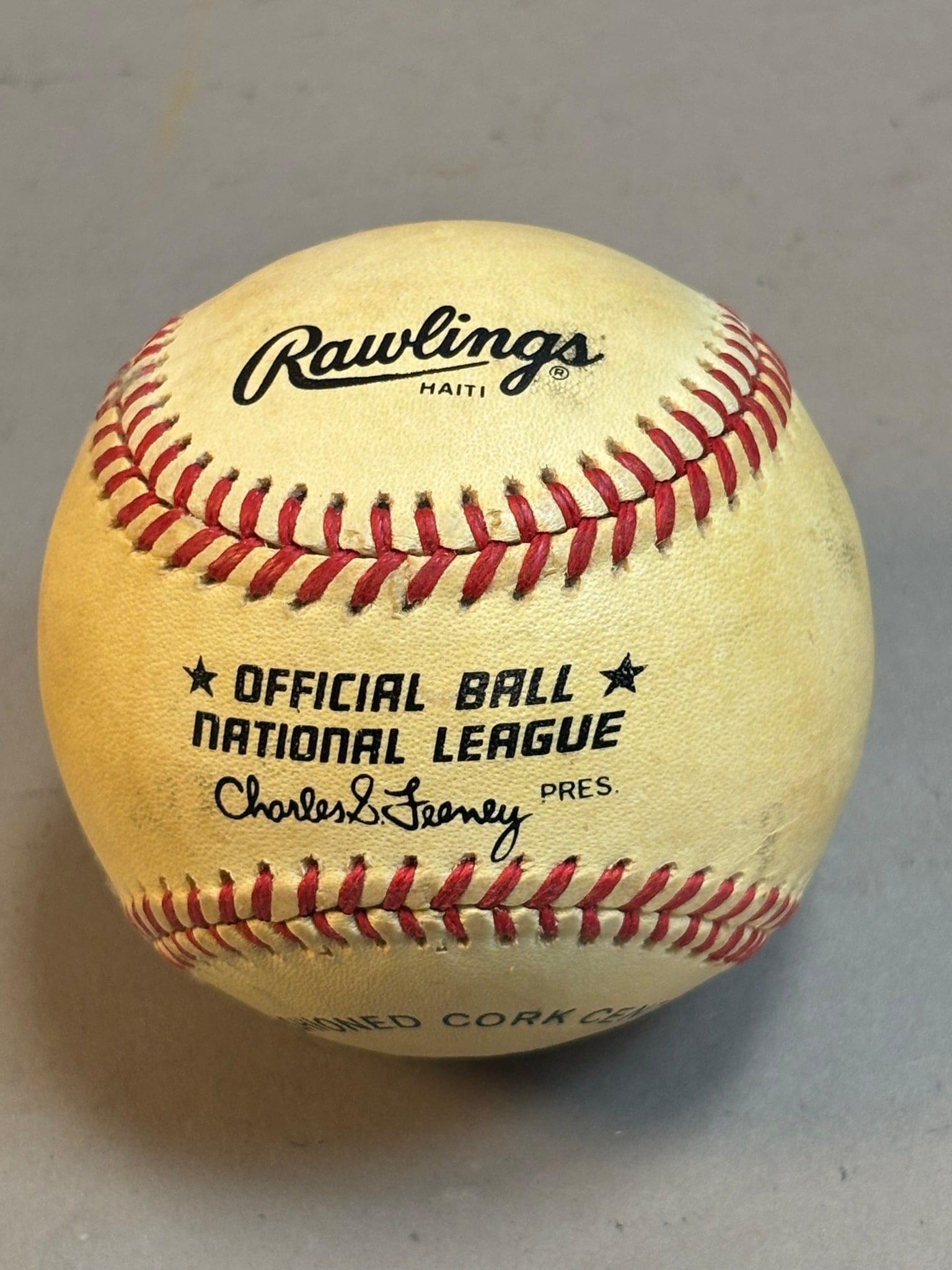 Tim Raines Single Signed Rawlings Feeney Baseball - 3