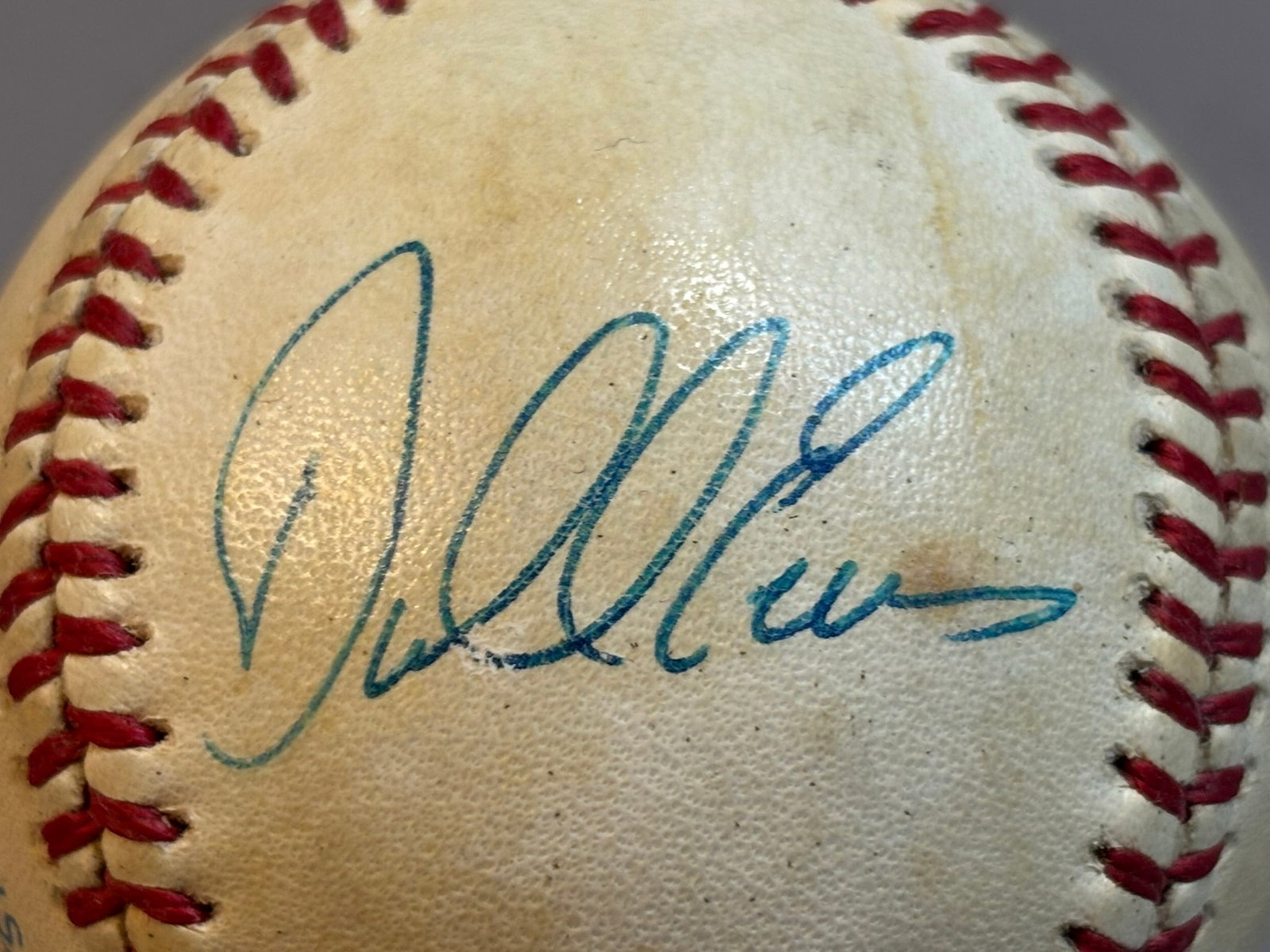 Darrell Evans Single Signed Rawlings Brown Ball - 2