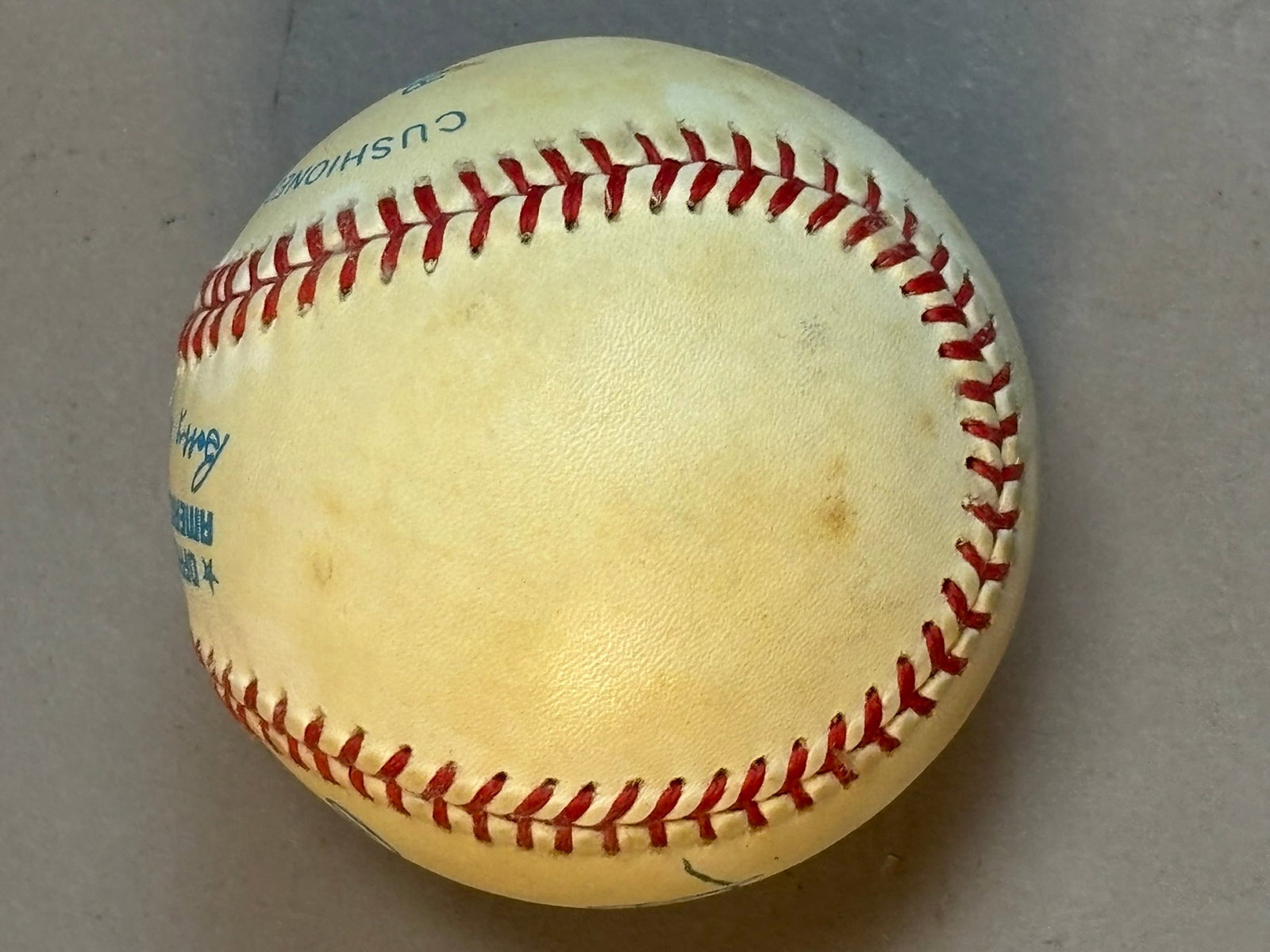 Willie Wilson Single Signed Rawlings Brown Ball - 6