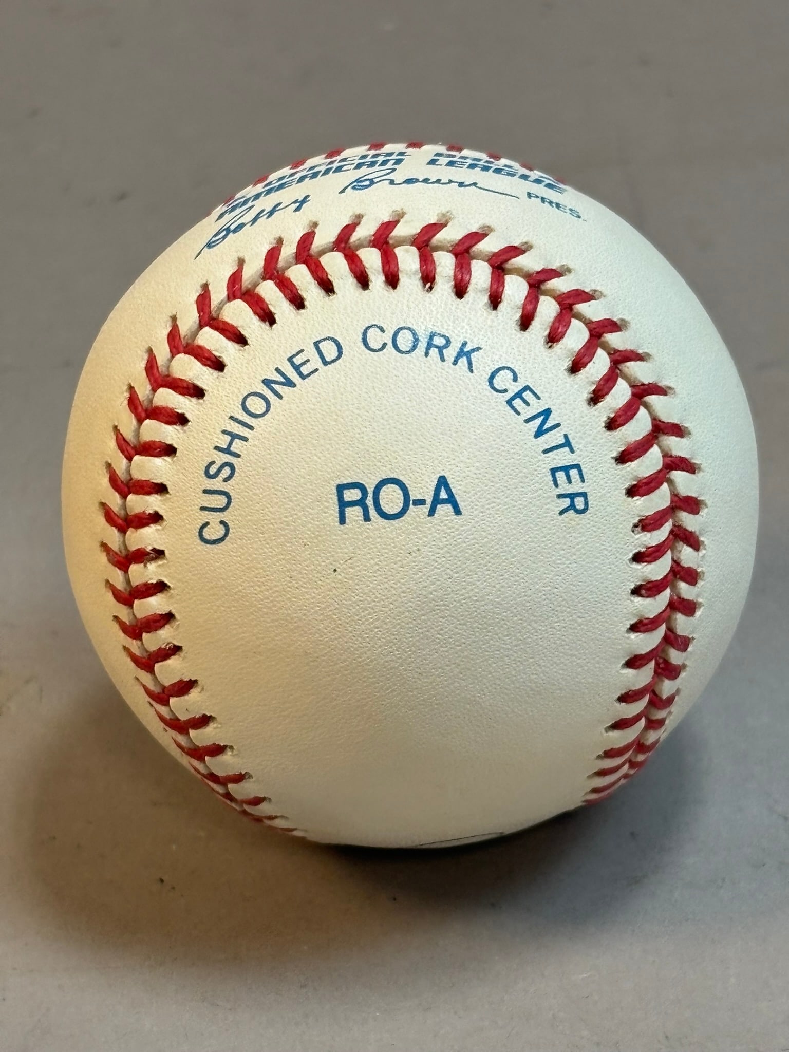 Cal Abrams Single Signed Brown RO-A Baseball - 3