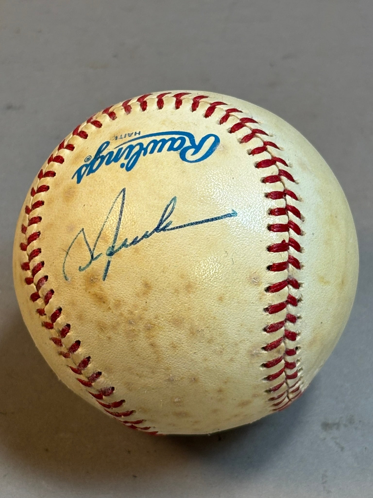 Bill Freehan Signed Rawlings Brown Haiti Baseball: PLEASE SEE ALL PHOTOS AND USE THEM AS A BETTER IDEA ON DESCRIPTION! ASK ANY QUESTIONS! PLEASE NOTE WE OFFER IN HOUSE SHIPPING & HAVE BIDDING AVAILABLE ON OUR OWN WEBSITE! If you win on LIVE