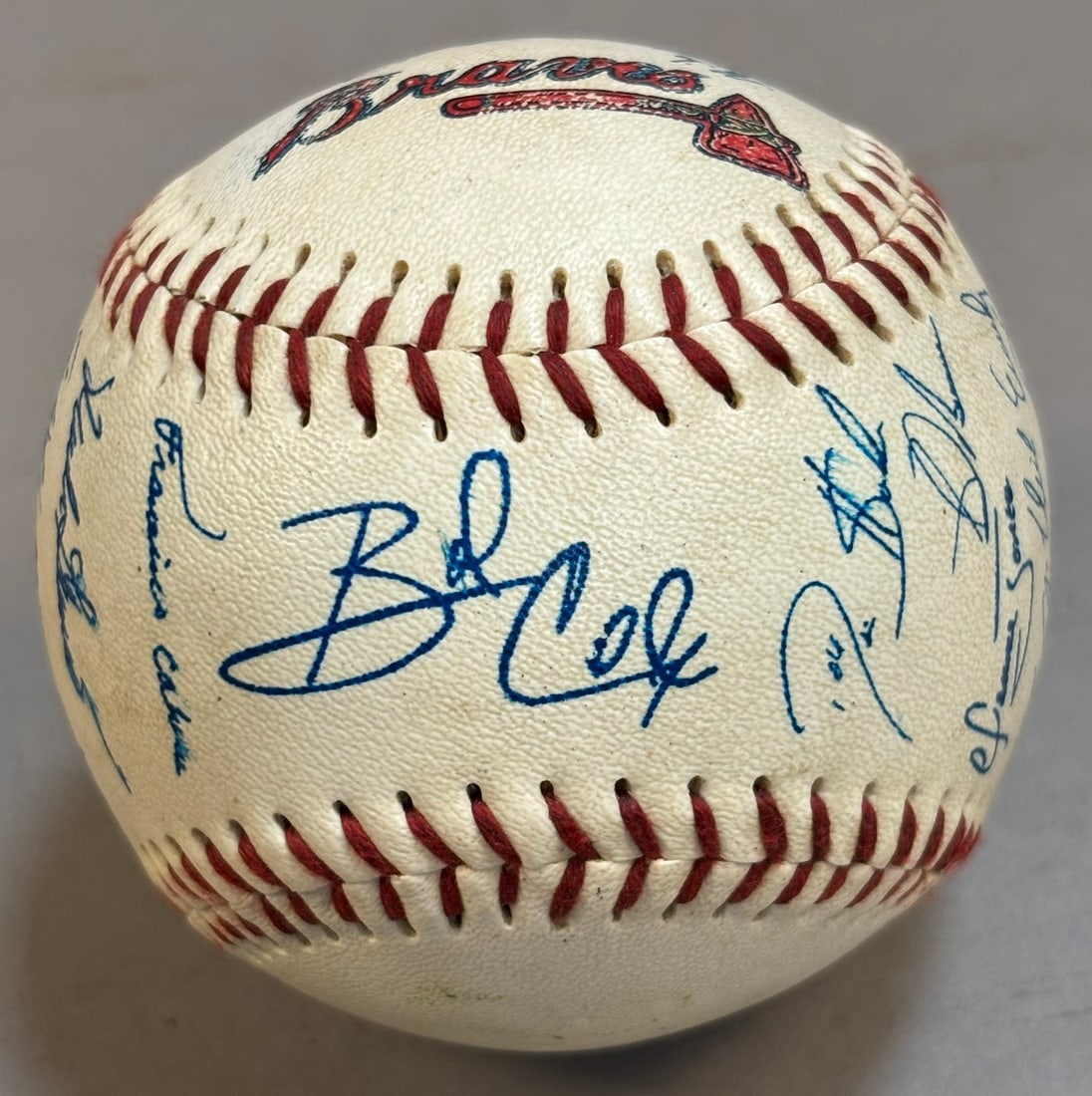 Bobby Cox Single Signed Feeney Rawlings Ball - 8