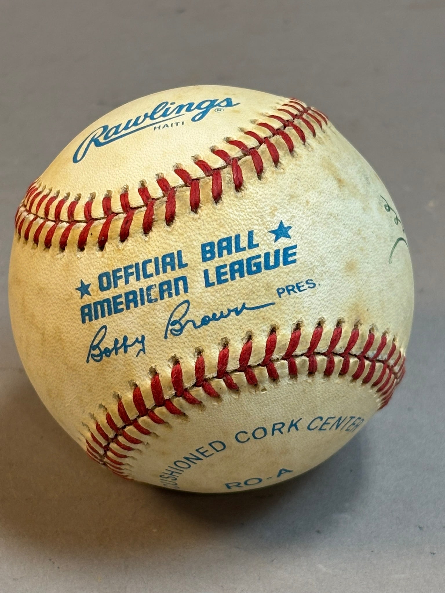 George Kell Rawlings Bobby Brown Signed Baseball - 3