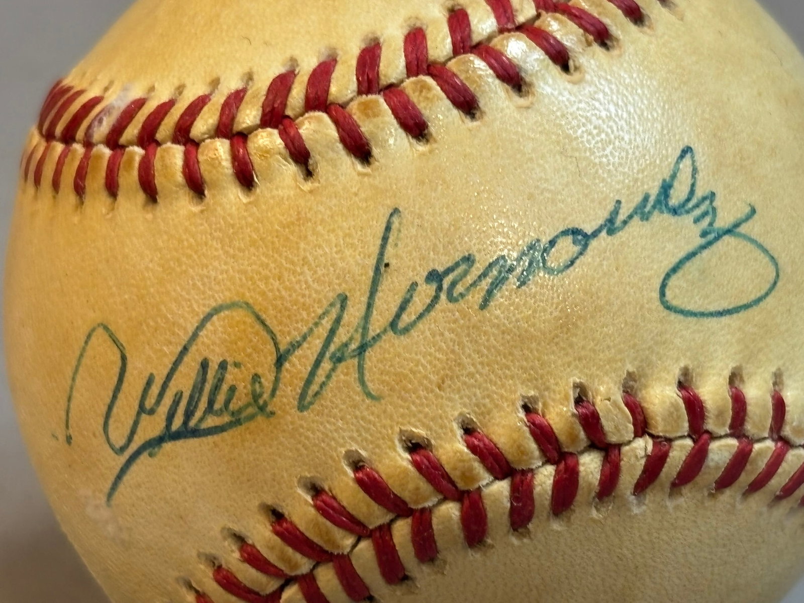 Willie Hernandez Single Signed Baseball Brown - 2
