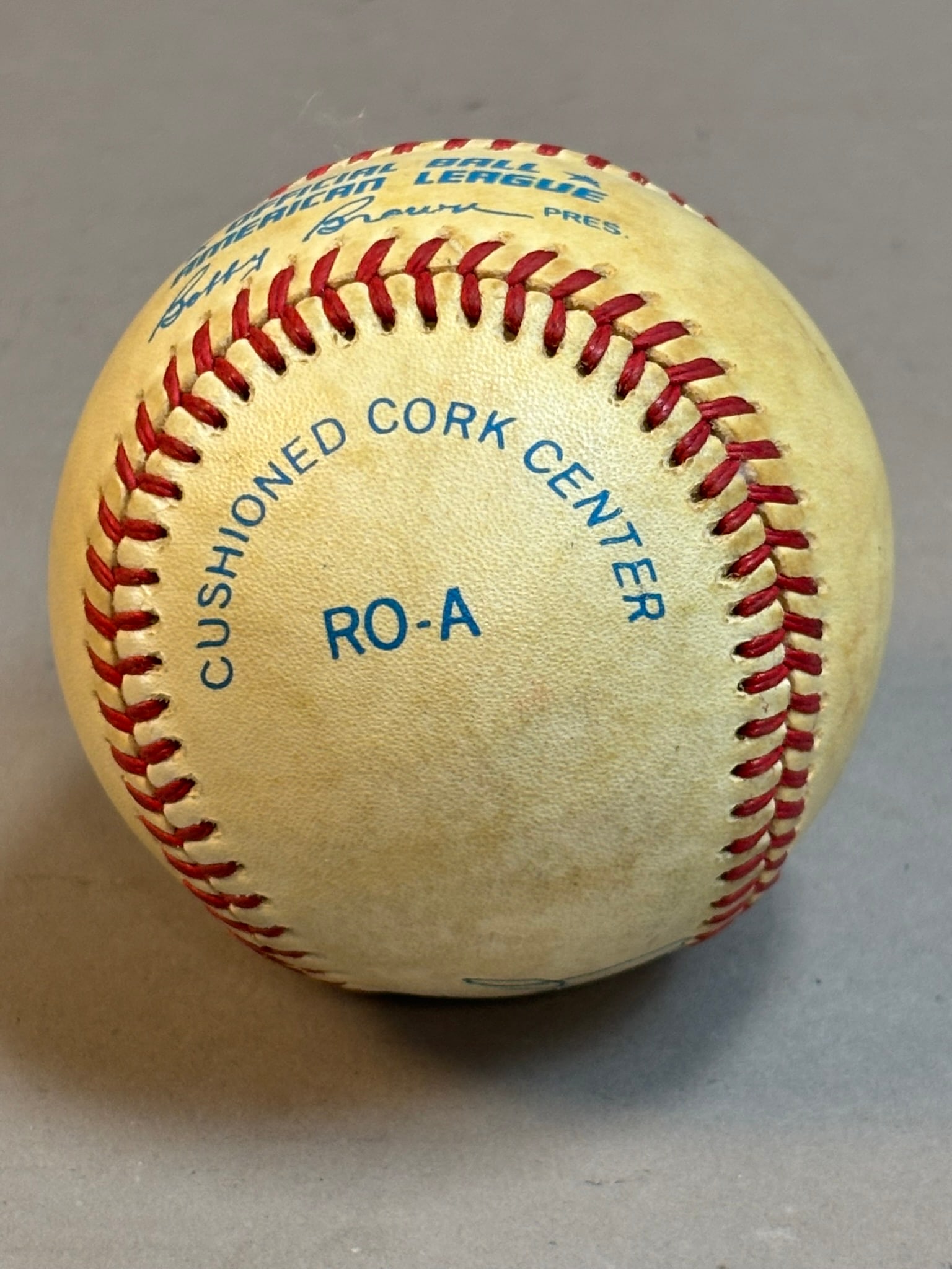 Dan Petry Single Signed Rawlings Brown Baseball - 4