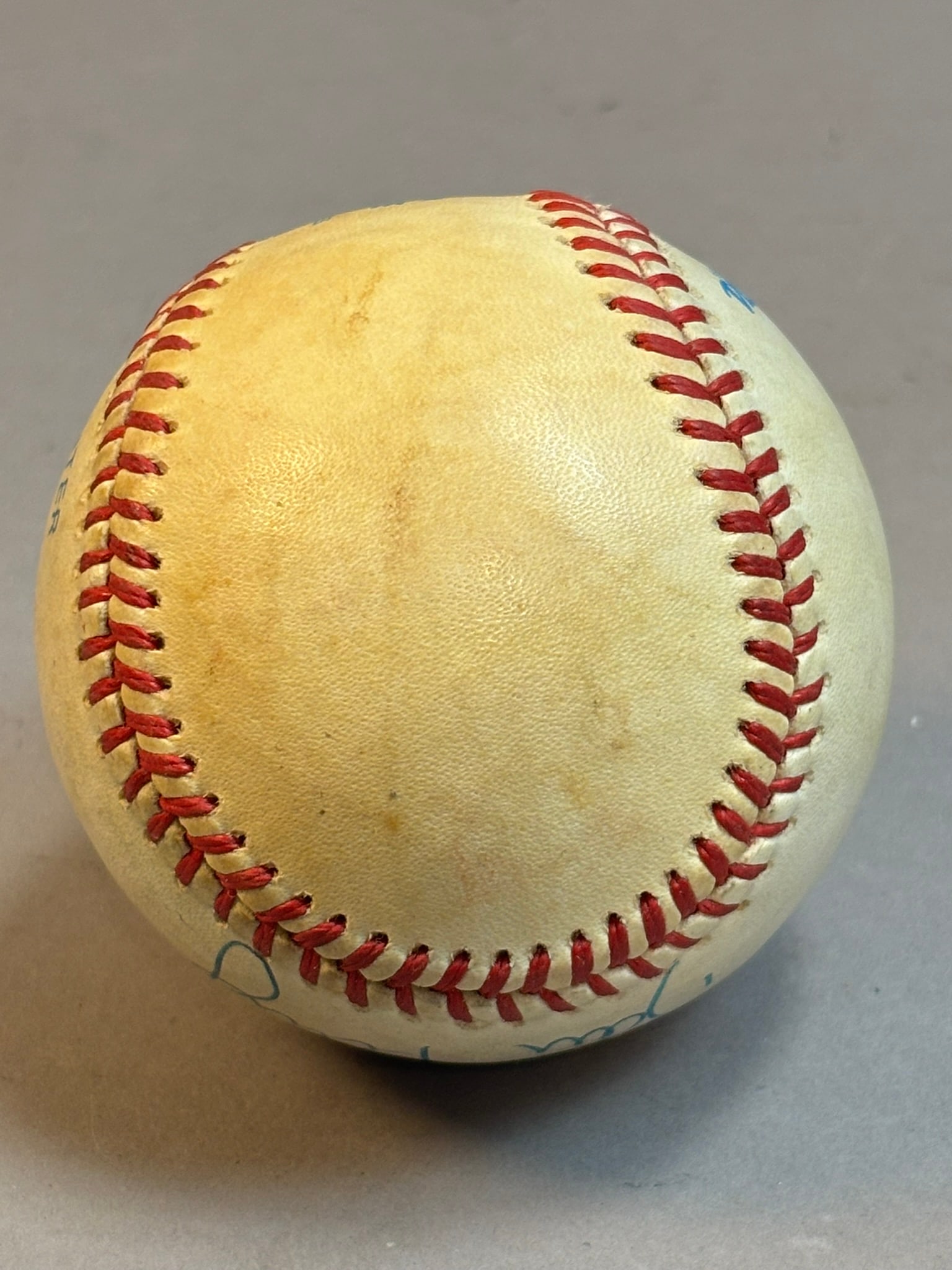 Dan Petry Single Signed Rawlings Brown Baseball - 5