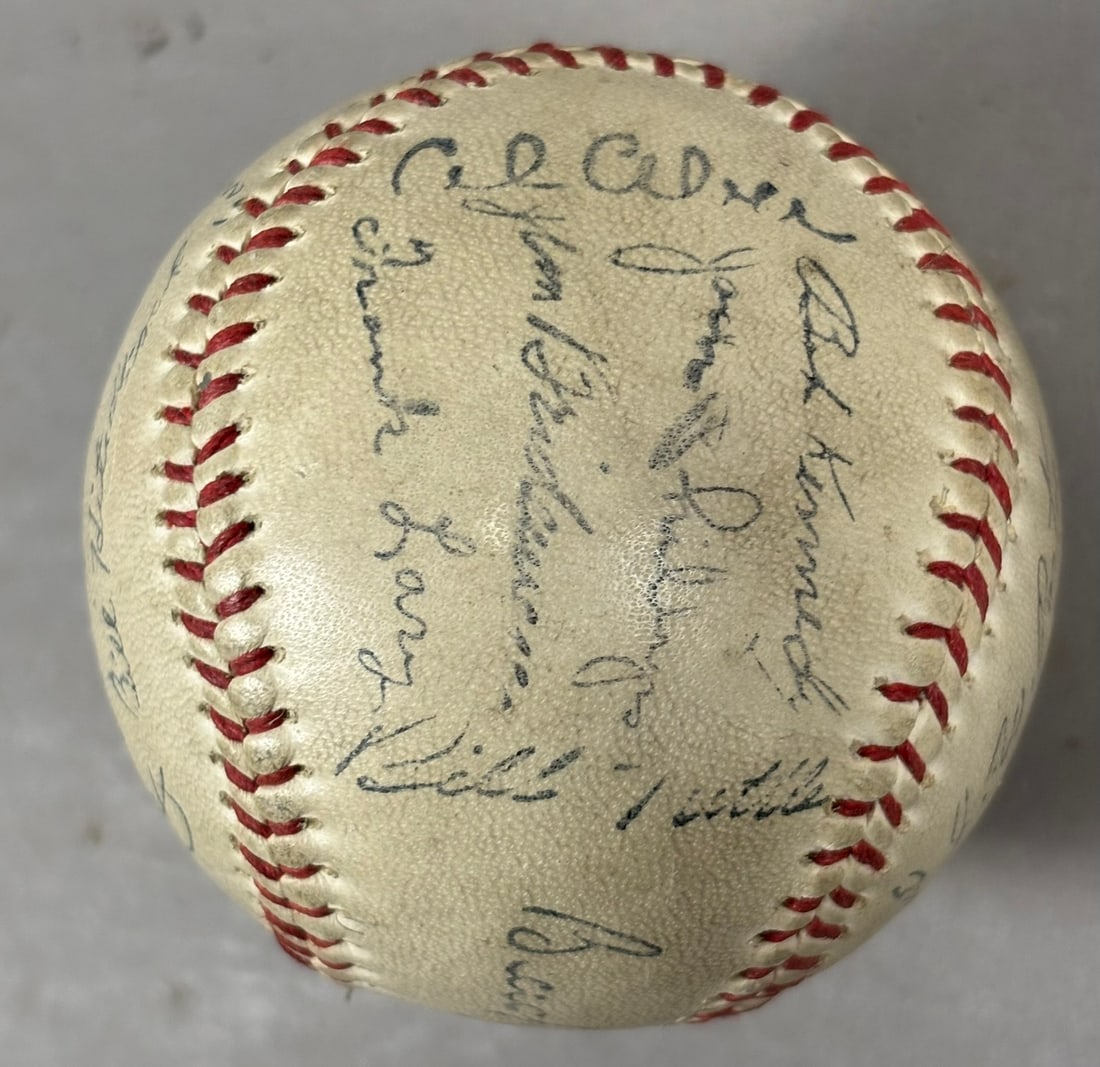 Lot Original Team Signed Facsimile Signed Balls - 12