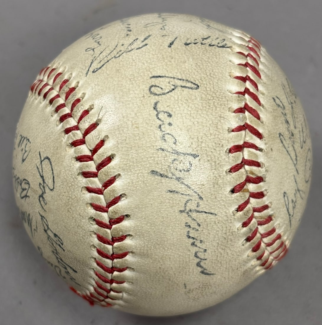 Lot Original Team Signed Facsimile Signed Balls - 13