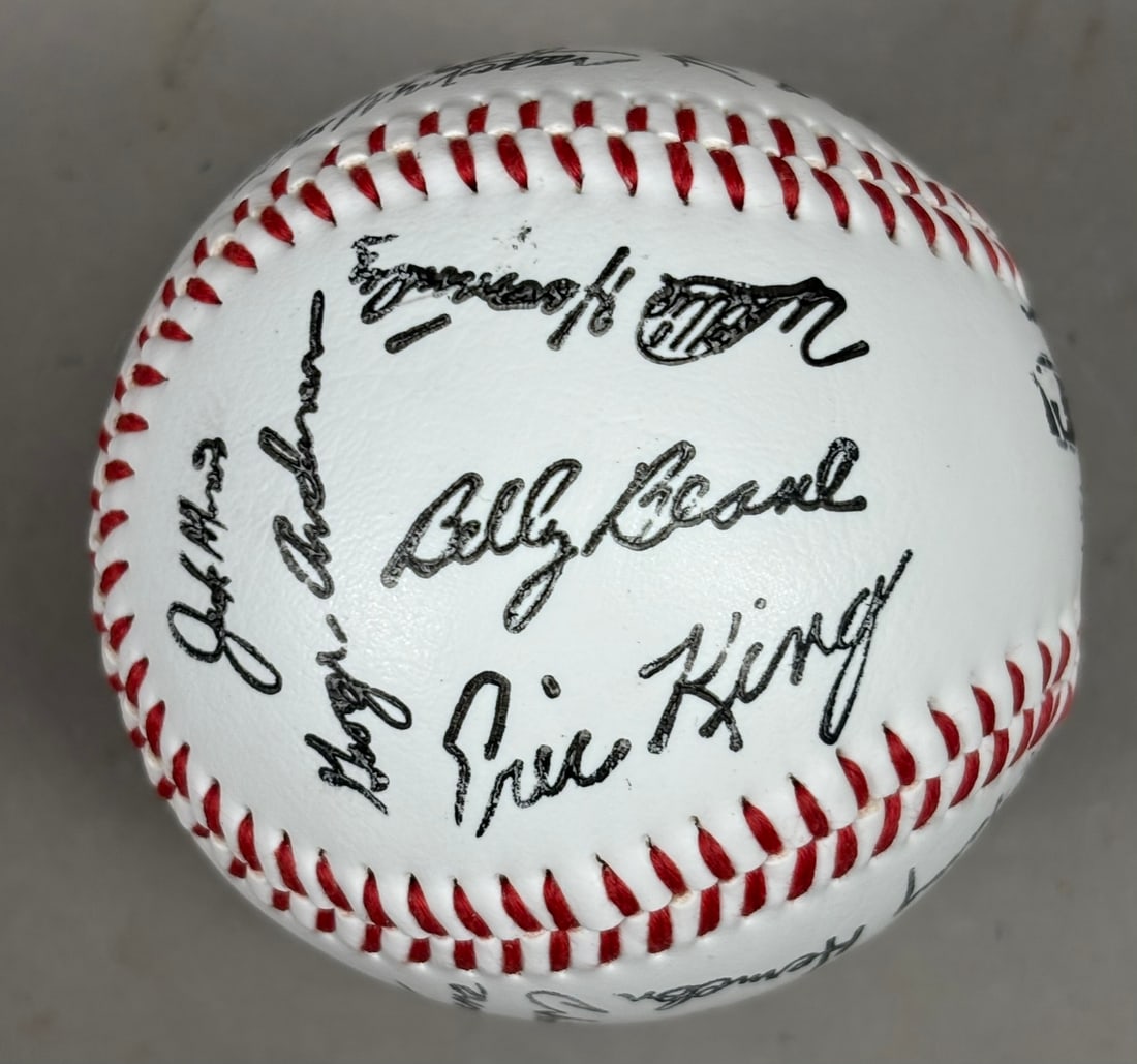 Lot Original Team Signed Facsimile Signed Balls - 17