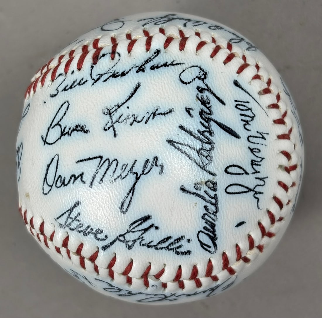 Lot Original Team Signed Facsimile Signed Balls - 7