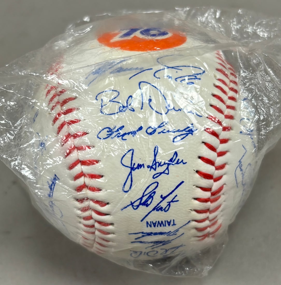 Pair Original Team Facsimile Signed Baseballs - 13