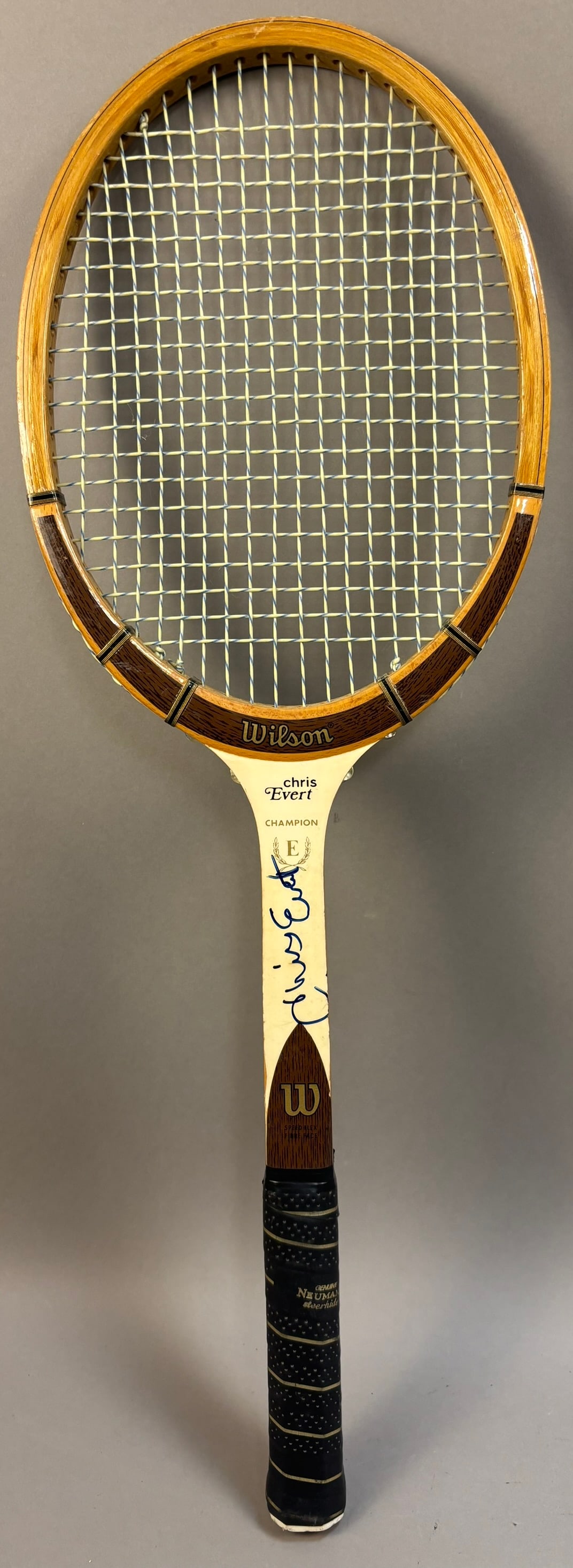 Chris Evert Model & Signed Wilson Tennis Racket: PLEASE SEE ALL PHOTOS AND USE THEM AS A BETTER IDEA ON DESCRIPTION! ASK ANY QUESTIONS! PLEASE NOTE WE OFFER IN HOUSE SHIPPING & HAVE BIDDING AVAILABLE ON OUR OWN WEBSITE! If you win on LIVE