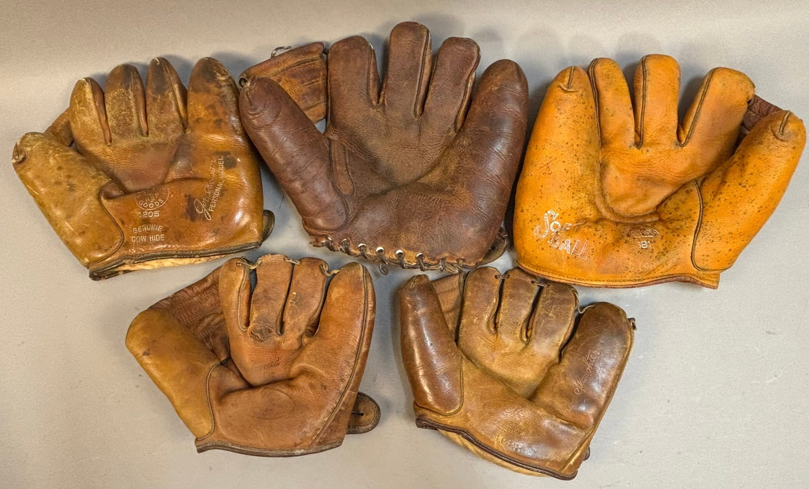 LOT 5 VINTAGE 50S BASEBALL MITTS NOKONA MCCOSKEY (1 of 12)