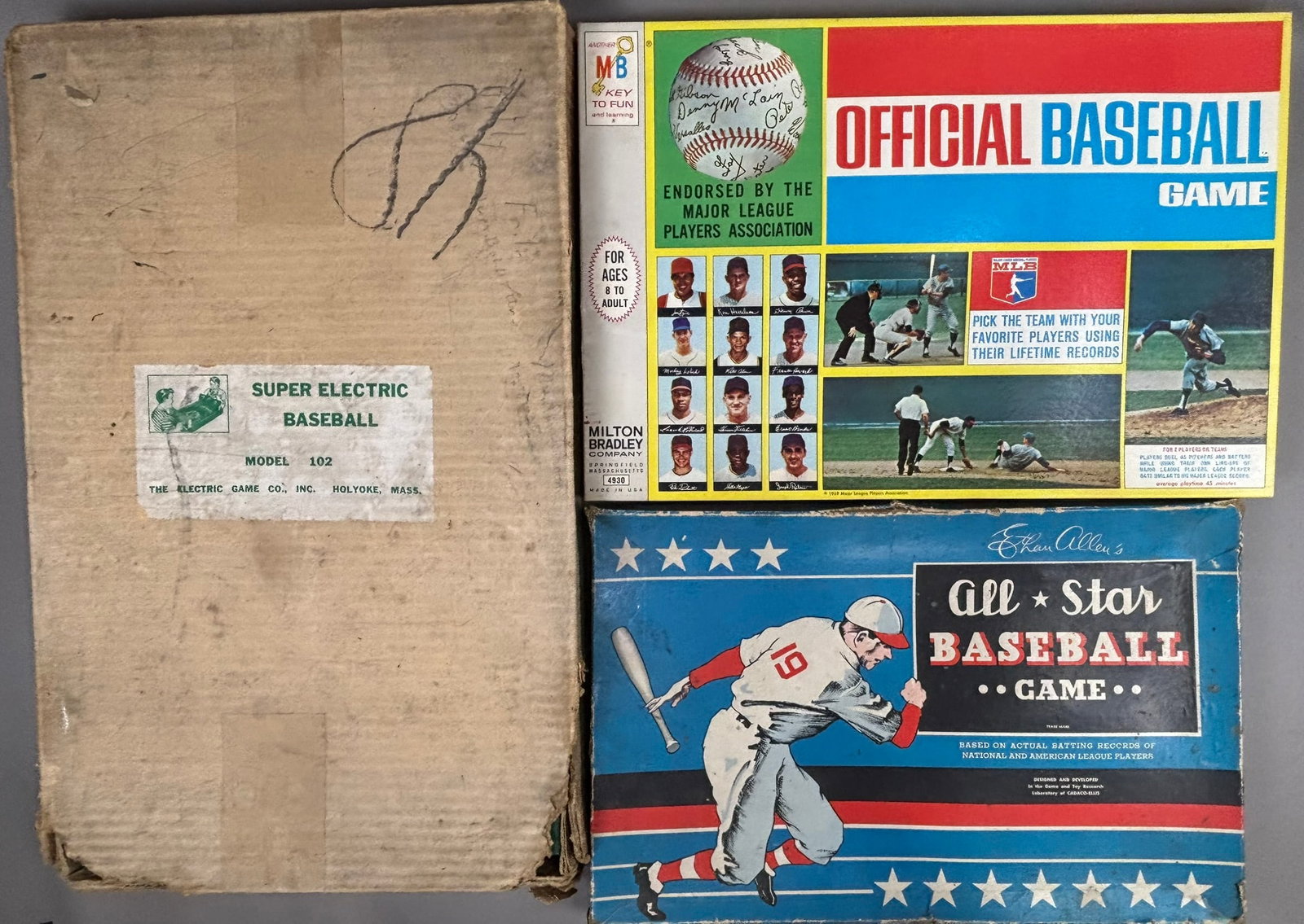 Super Electric Original Boxed Baseball Game: Game PLEASE SEE ALL PHOTOS AND USE THEM AS A BETTER IDEA ON DESCRIPTION! ASK ANY QUESTIONS! PLEASE NOTE WE OFFER IN HOUSE SHIPPING & HAVE BIDDING AVAILABLE ON OUR OWN WEBSITE! If you win on LIVE