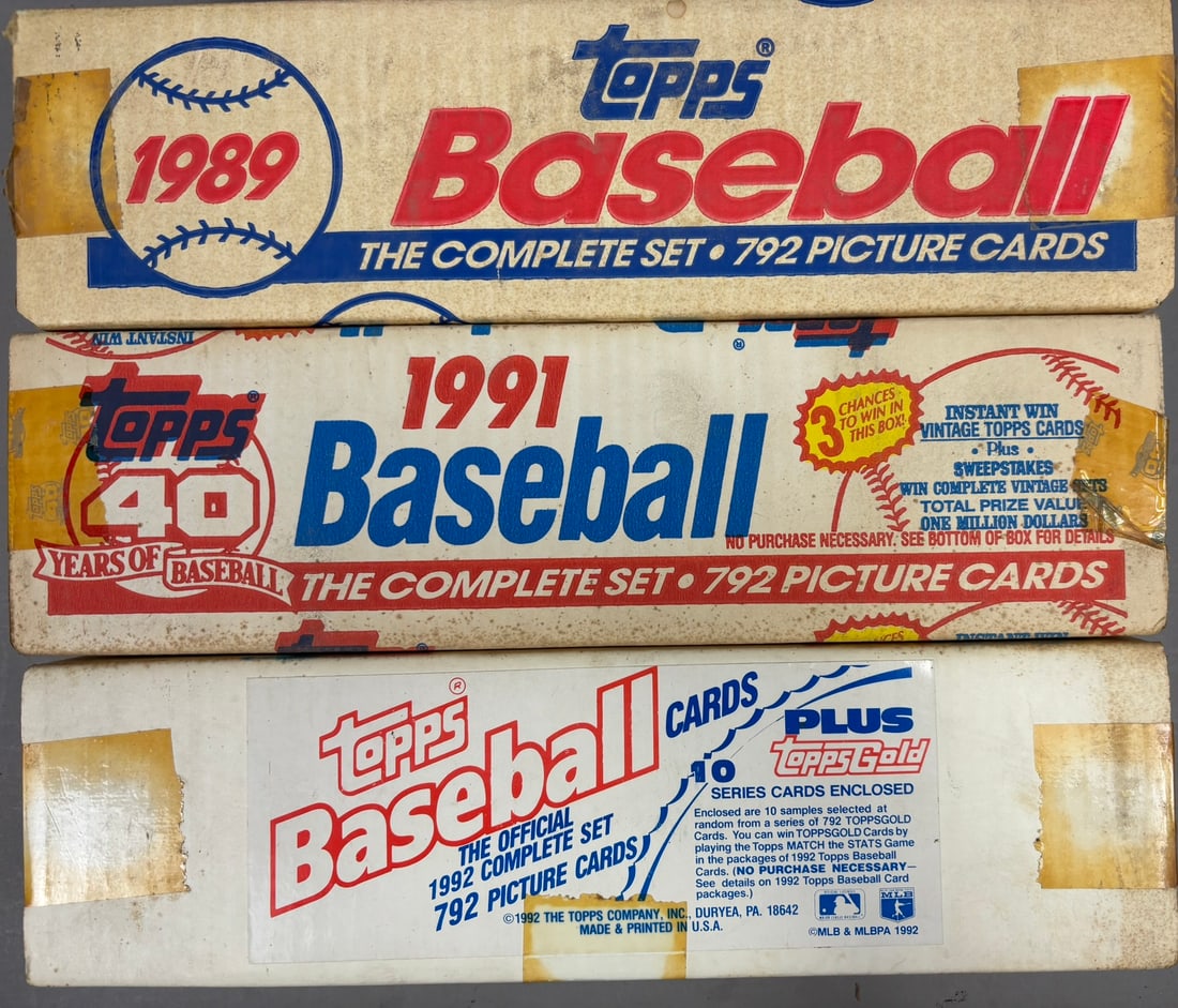 1989 90 91 Topps Baseball Complete Factory Box: Box PLEASE SEE ALL PHOTOS AND USE THEM AS A BETTER IDEA ON DESCRIPTION! ASK ANY QUESTIONS! PLEASE NOTE WE OFFER IN HOUSE SHIPPING & HAVE BIDDING AVAILABLE ON OUR OWN WEBSITE! If you win on LIVE