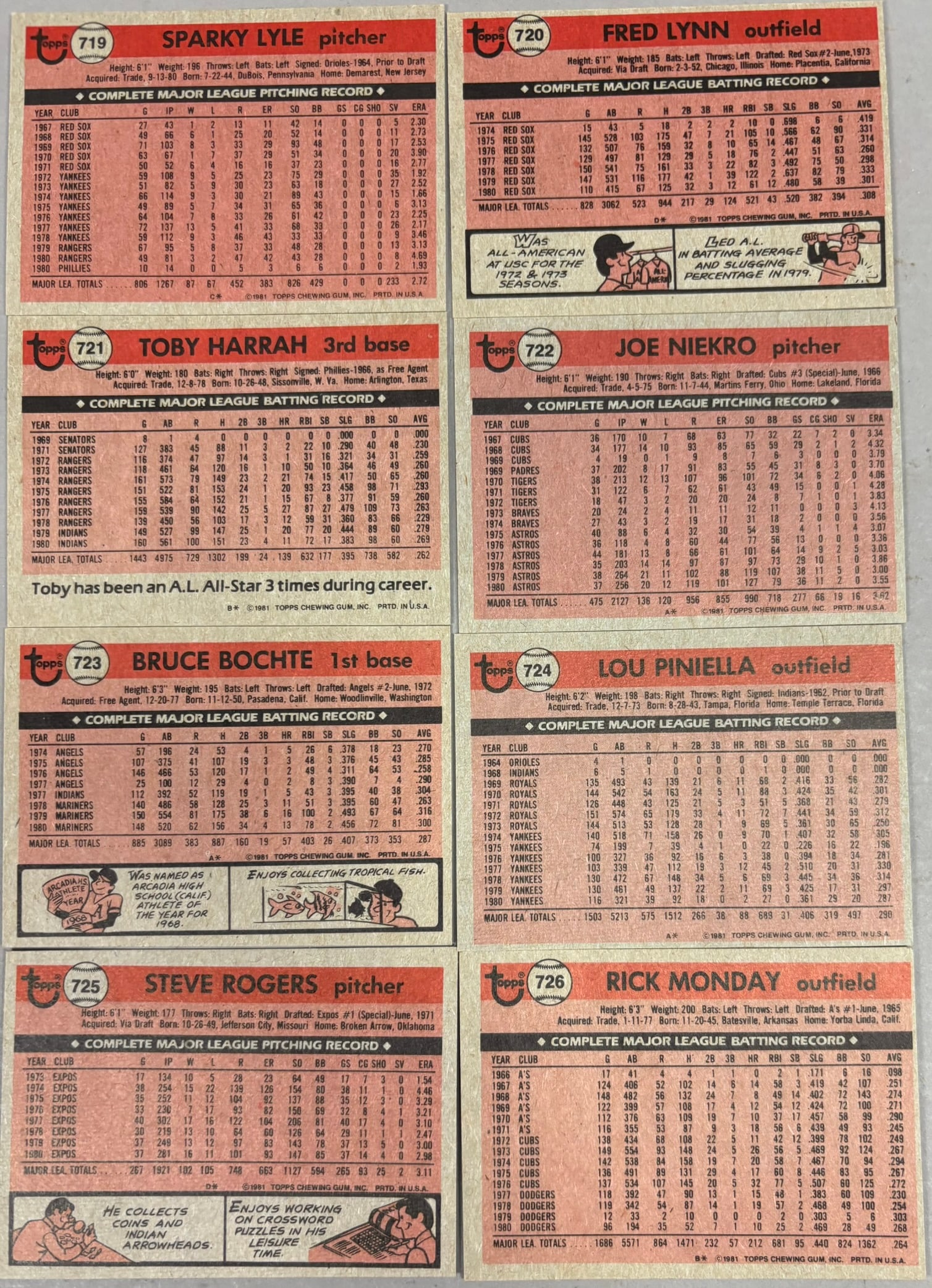Pair Vintage 1981 Topps Baseball Complete Sets - 14