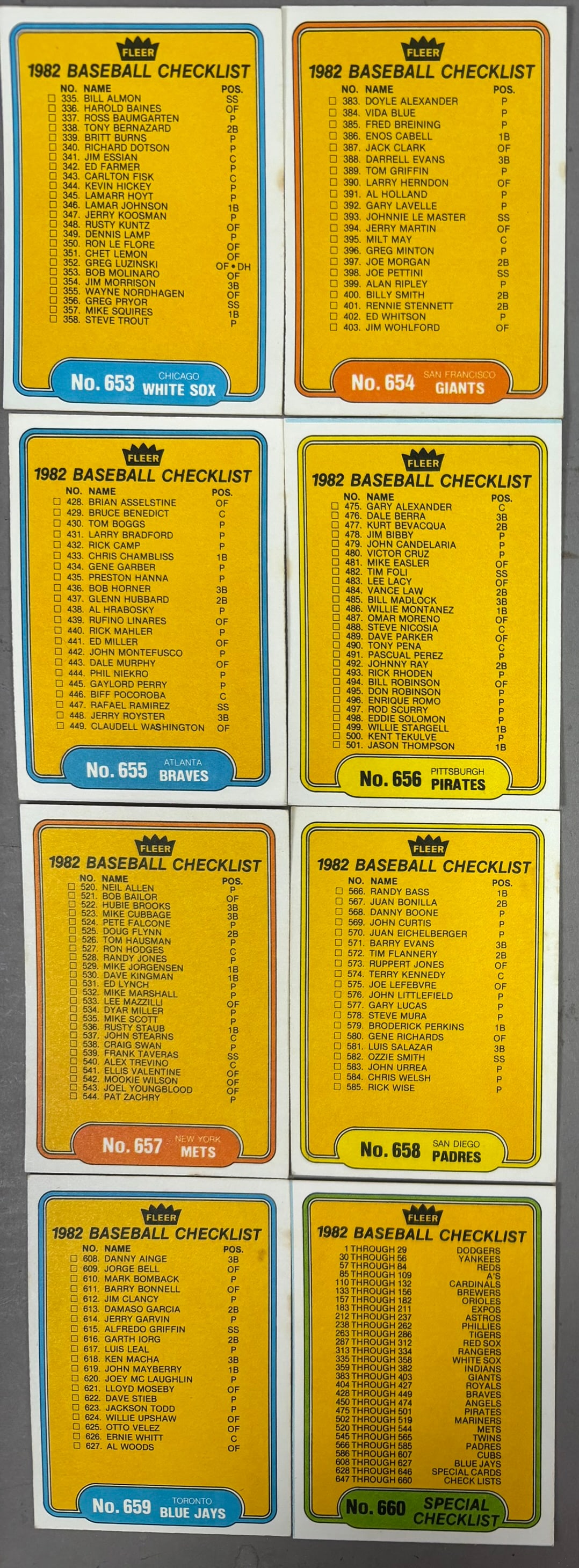 Pair 1982 Topps & Fleer Baseball Complete Sets - 9