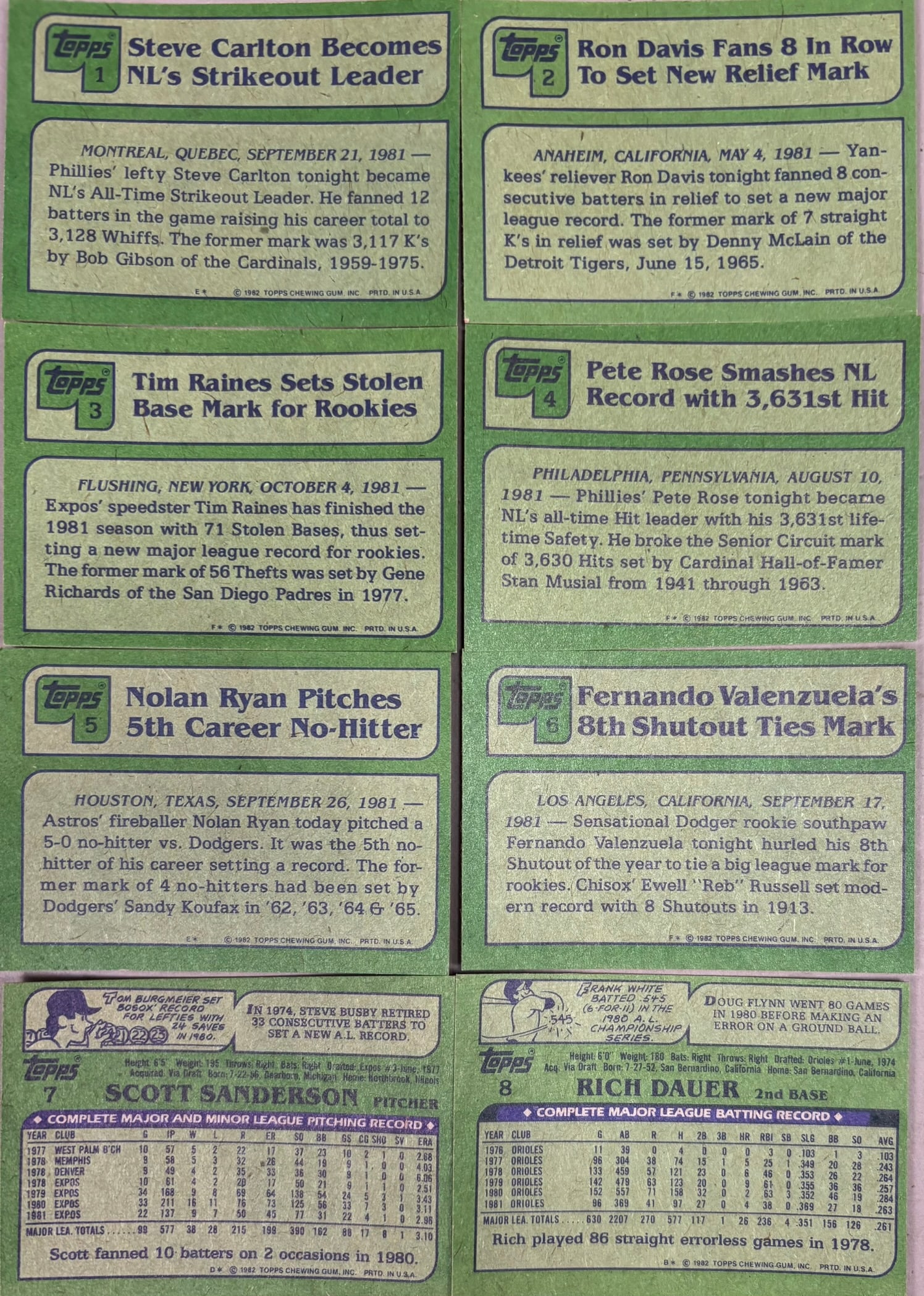 Pair 1982 Topps & Fleer Baseball Complete Sets - 14