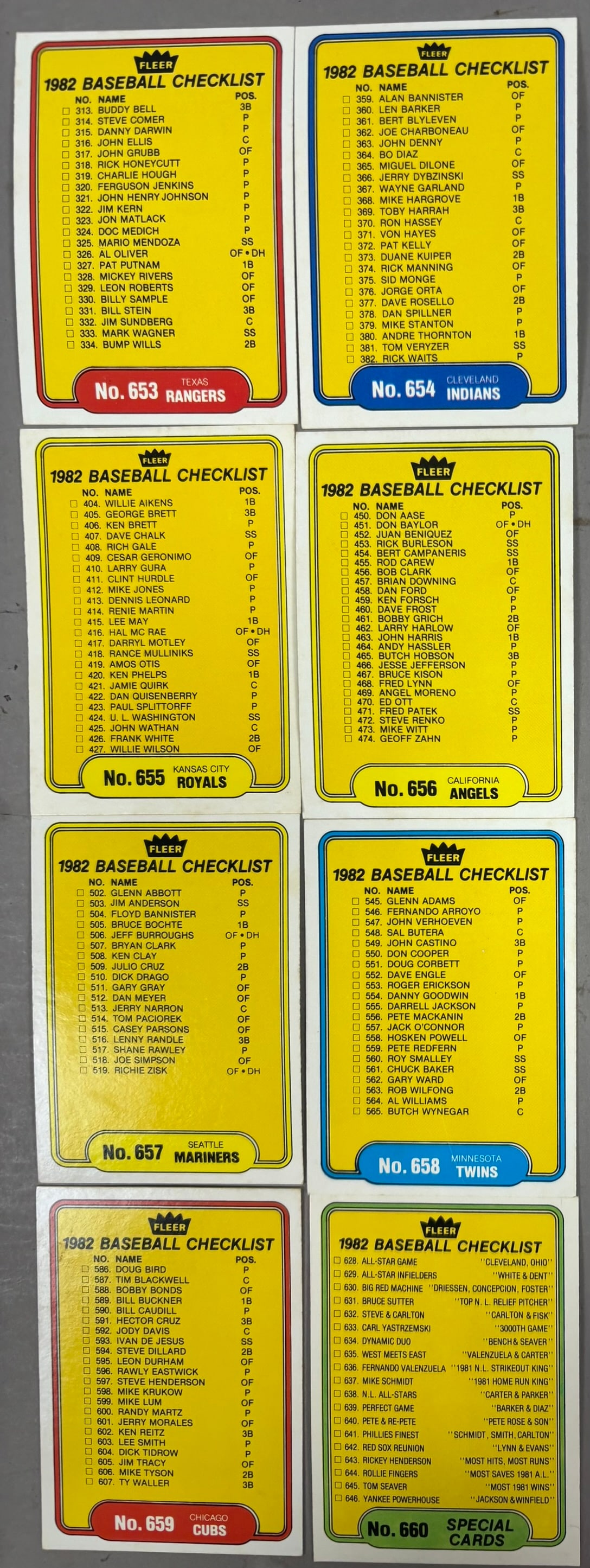 Pair 1982 Topps & Fleer Baseball Complete Sets - 8