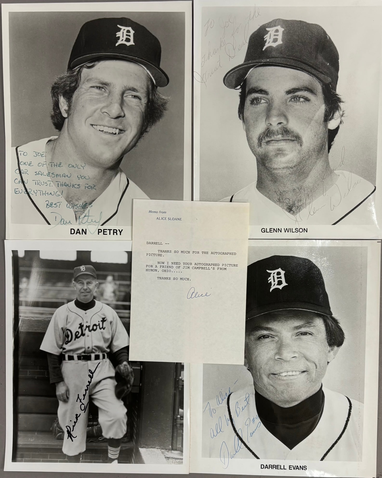 Lot 4 Tigers Original Ferrell Petry Evans Photos: Photos PLEASE SEE ALL PHOTOS AND USE THEM AS A BETTER IDEA ON DESCRIPTION! ASK ANY QUESTIONS! PLEASE NOTE WE OFFER IN HOUSE SHIPPING & HAVE BIDDING AVAILABLE ON OUR OWN WEBSITE! If you win on LIVE