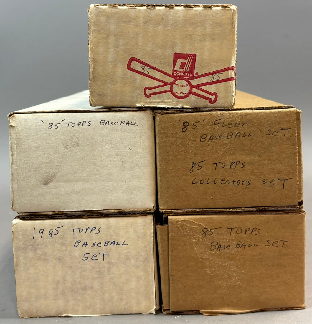 5 1985 Topps Donruss Fleer Baseball Card Sets: Dups PLEASE SEE ALL PHOTOS AND USE THEM AS A BETTER IDEA ON DESCRIPTION! ASK ANY QUESTIONS! PLEASE NOTE WE OFFER IN HOUSE SHIPPING & HAVE BIDDING AVAILABLE ON OUR OWN WEBSITE! If you win on LIVE