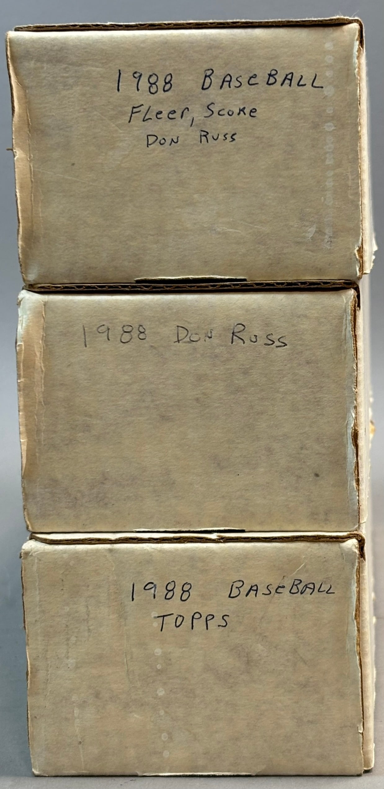 Lot 3 1988 Donruss Fleer Score Baseball Cards: PLEASE SEE ALL PHOTOS AND USE THEM AS A BETTER IDEA ON DESCRIPTION! ASK ANY QUESTIONS! PLEASE NOTE WE OFFER IN HOUSE SHIPPING & HAVE BIDDING AVAILABLE ON OUR OWN WEBSITE! If you win on LIVE AUCTIONEER
