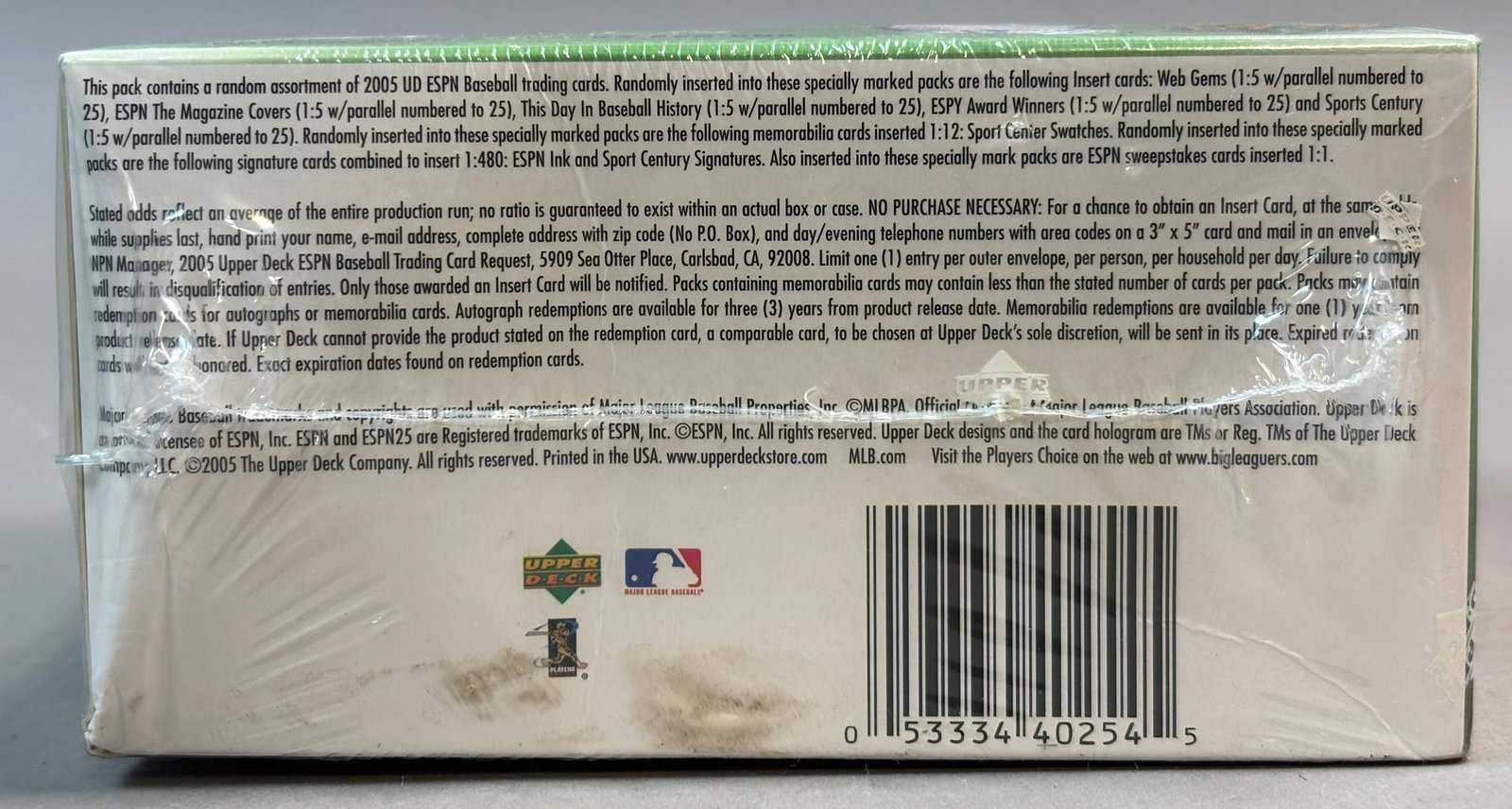 Pair 2005 ESPN Upper Deck Sealed Boxes 7+1 & 24 - 13