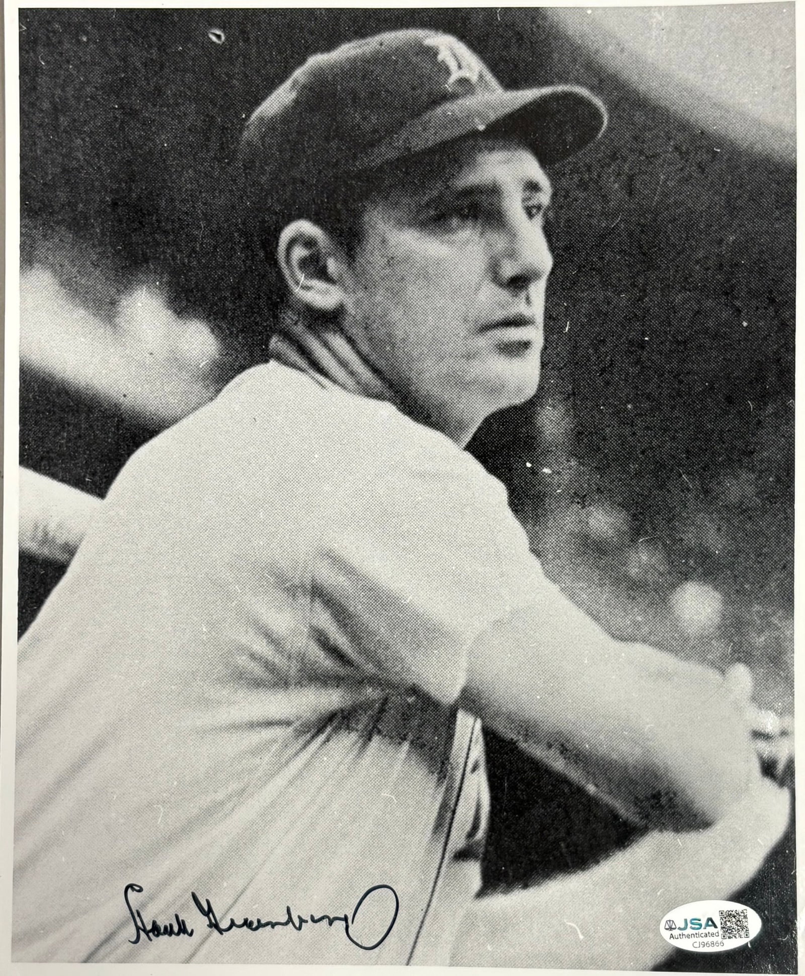 Hank Greenberg Signed 8x10 Tigers Photo w/ JSA: JSA PLEASE SEE ALL PHOTOS AND USE THEM AS A BETTER IDEA ON DESCRIPTION! ASK ANY QUESTIONS! PLEASE NOTE WE OFFER IN HOUSE SHIPPING & HAVE BIDDING AVAILABLE ON OUR OWN WEBSITE! If you win on LIVE