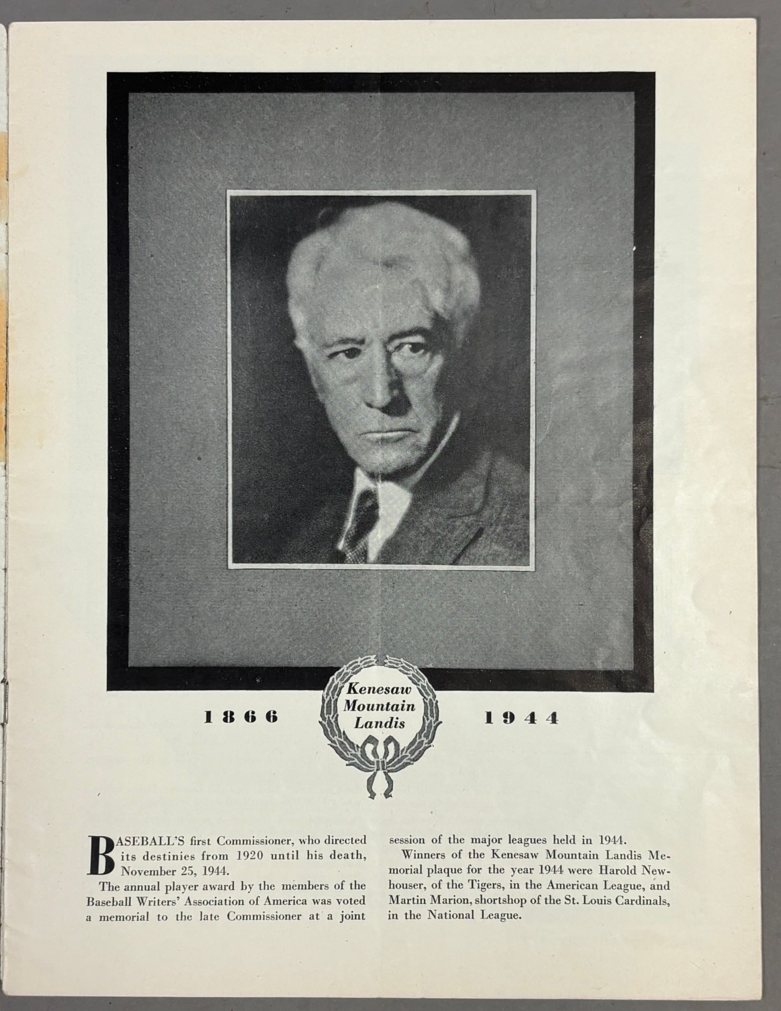 1945 World Series Program Game Ball WW2 Vets - 9