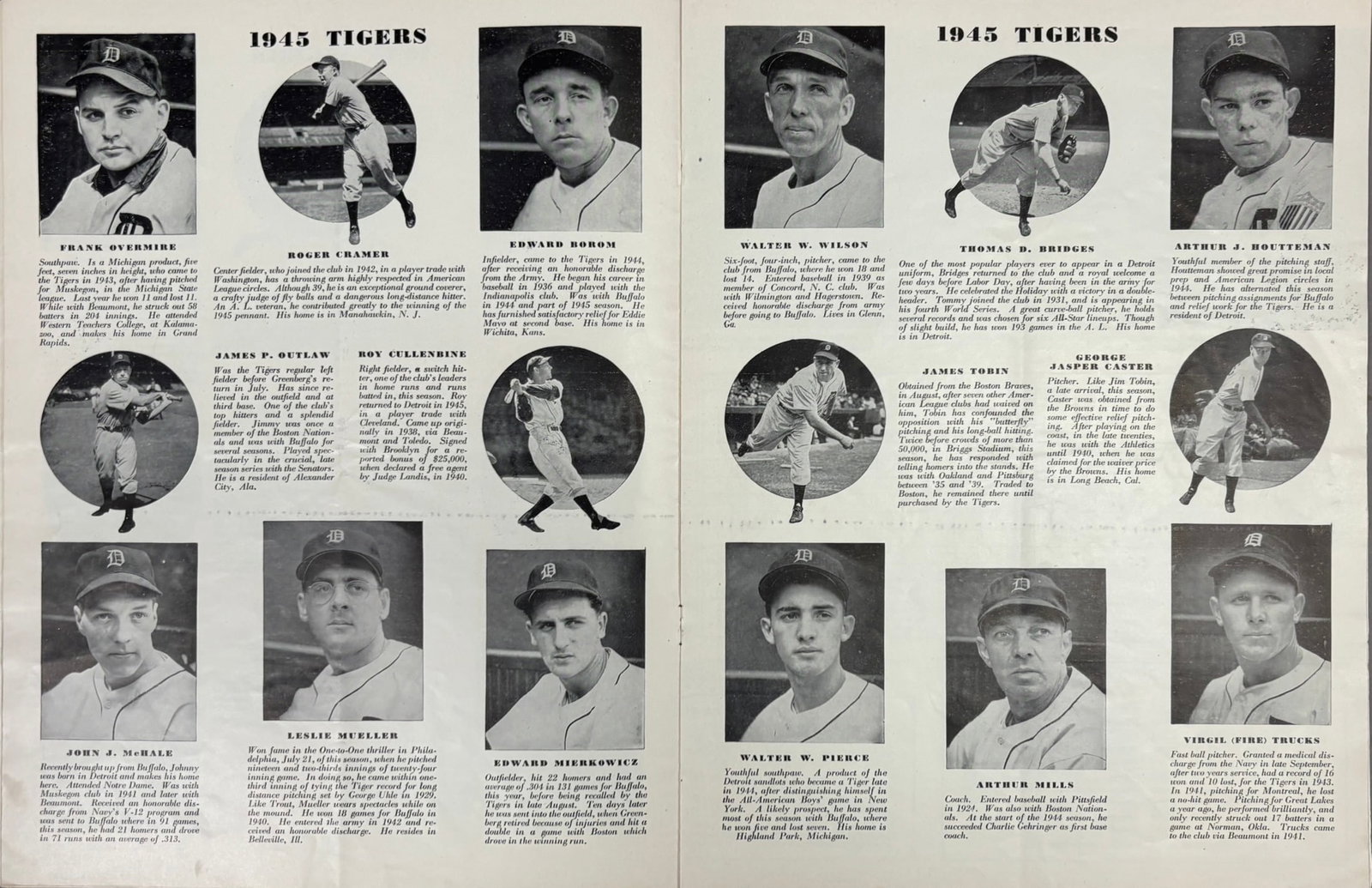 1945 World Series Program Game Ball WW2 Vets - 12
