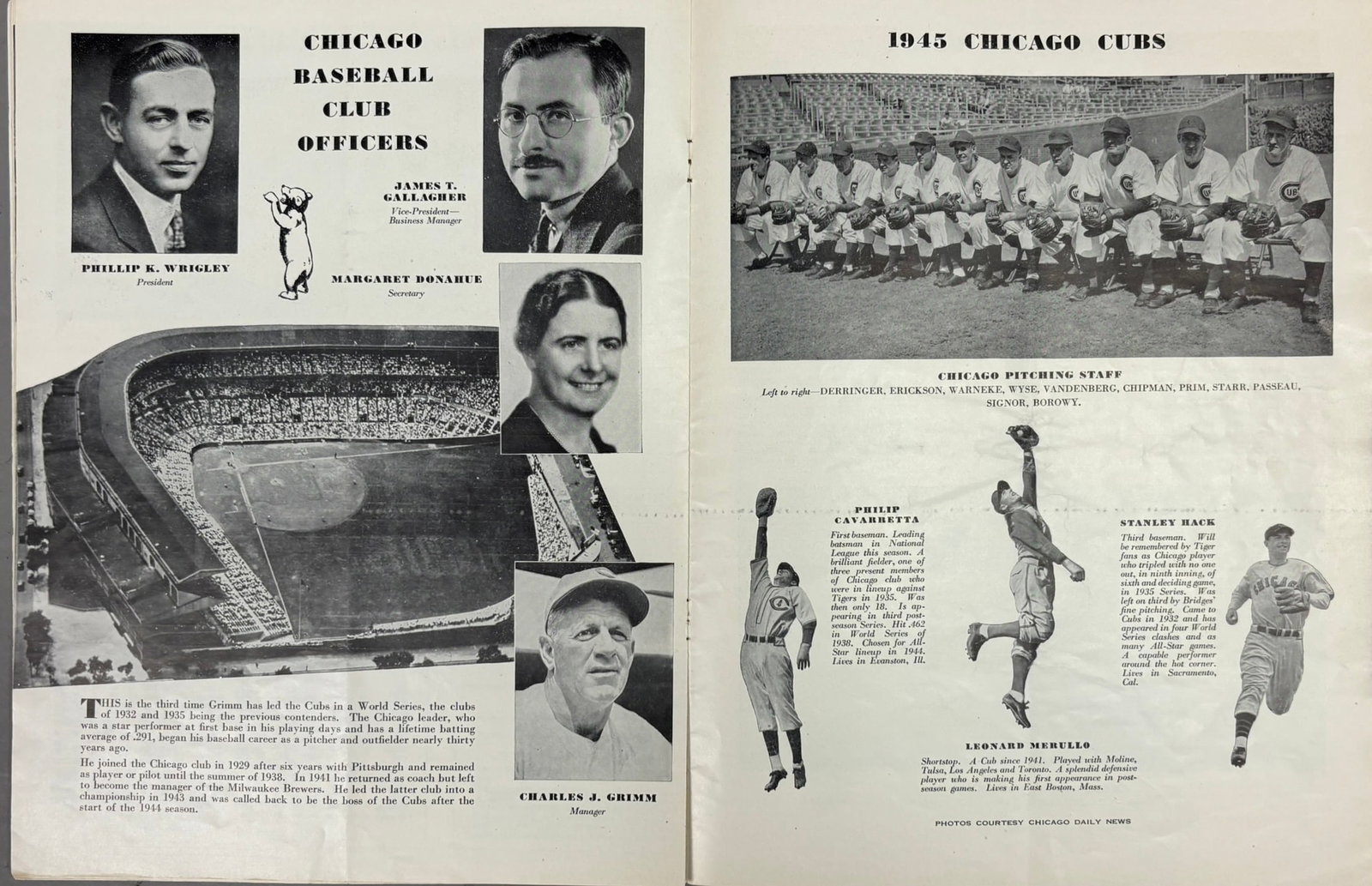 1945 World Series Program Game Ball WW2 Vets - 14