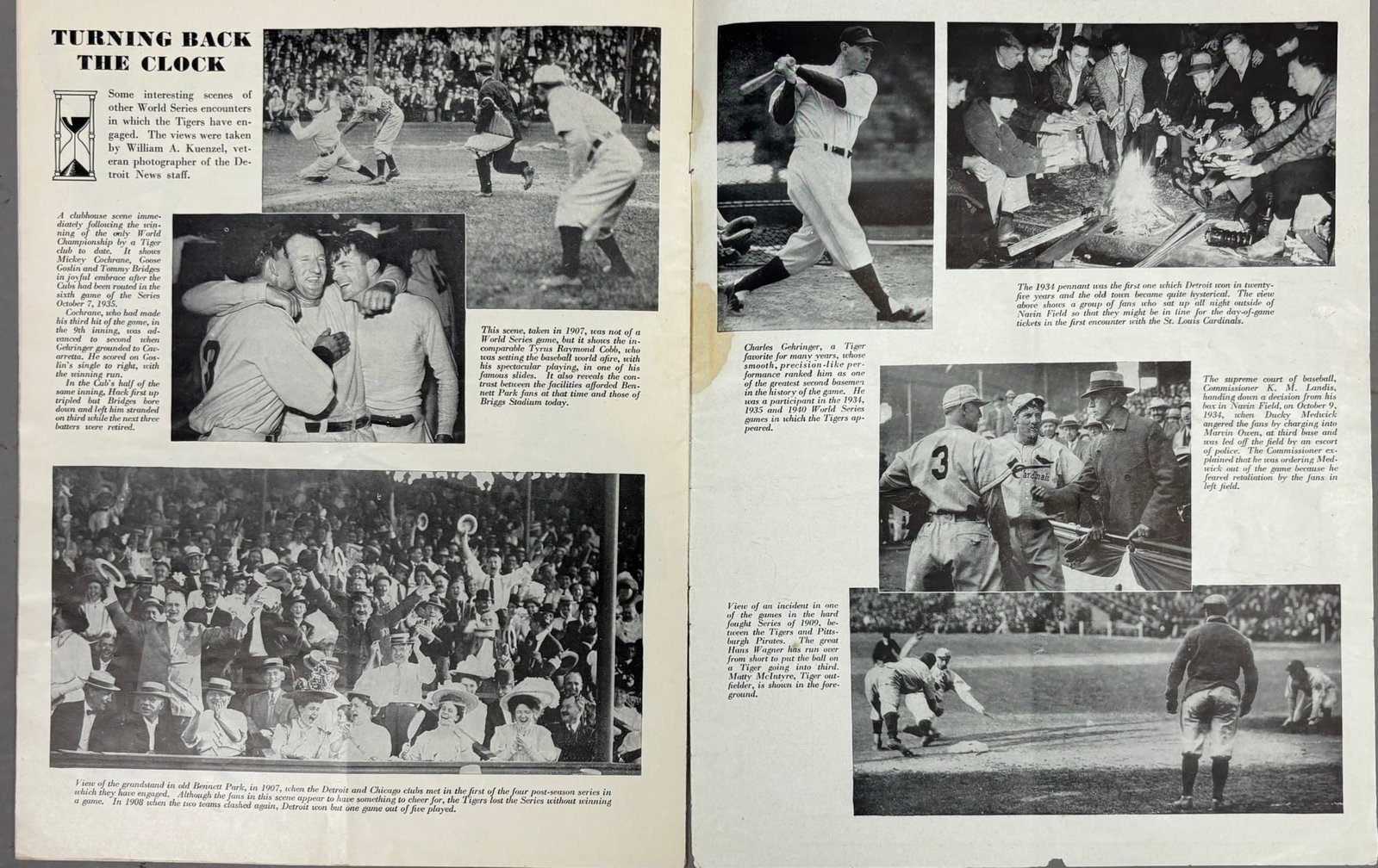1945 World Series Program Game Ball WW2 Vets - 16