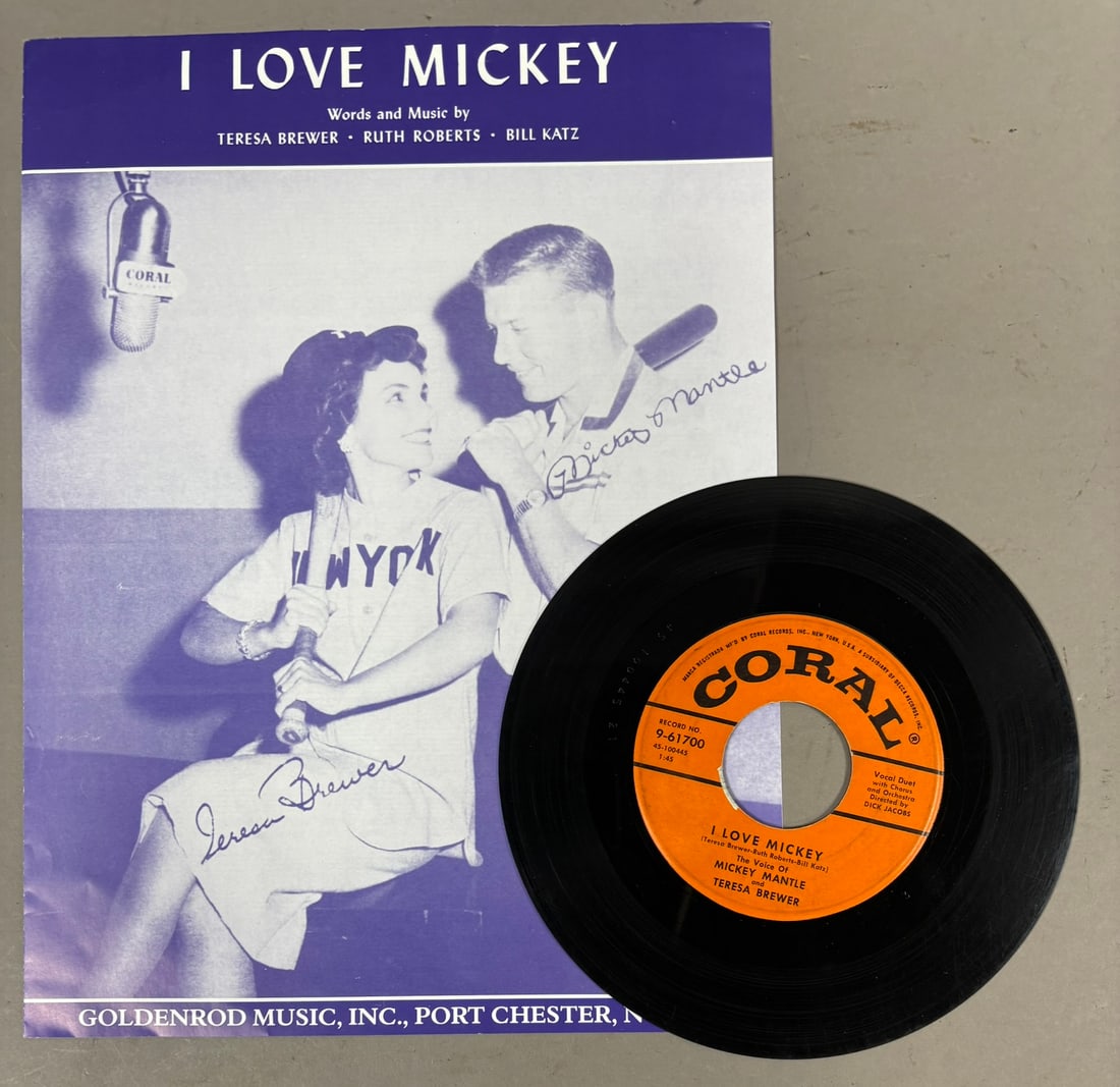 I Love Mickey Mantle 45rpm T. Brewer Sheet Music: PLEASE SEE ALL PHOTOS AND USE THEM AS A BETTER IDEA ON DESCRIPTION! ASK ANY QUESTIONS! PLEASE NOTE WE OFFER IN HOUSE SHIPPING & HAVE BIDDING AVAILABLE ON OUR OWN WEBSITE! If you win on LIVE
