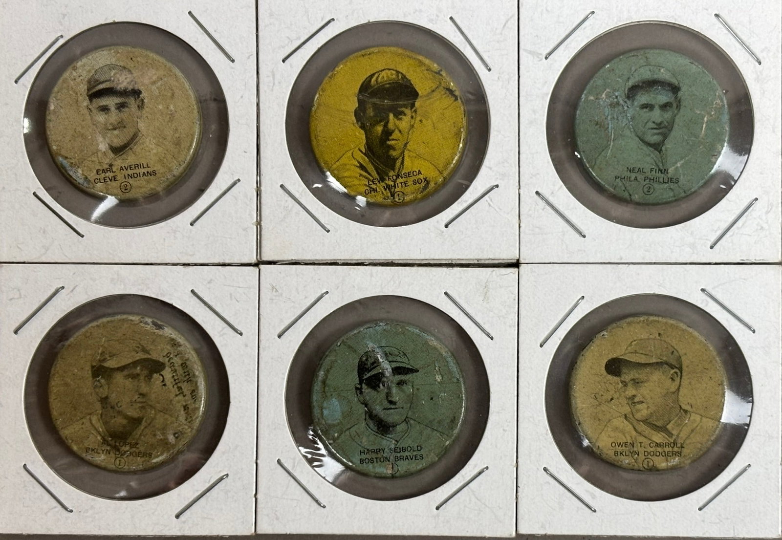 Lot 6 1933 PX3 Double Header Pinback Button: AVERILL & more - PLEASE SEE ALL PHOTOS AND USE THEM AS A BETTER IDEA ON DESCRIPTION! ASK ANY QUESTIONS! PLEASE NOTE WE OFFER IN HOUSE SHIPPING & HAVE BIDDING AVAILABLE ON OUR OWN WEBSITE! If you win