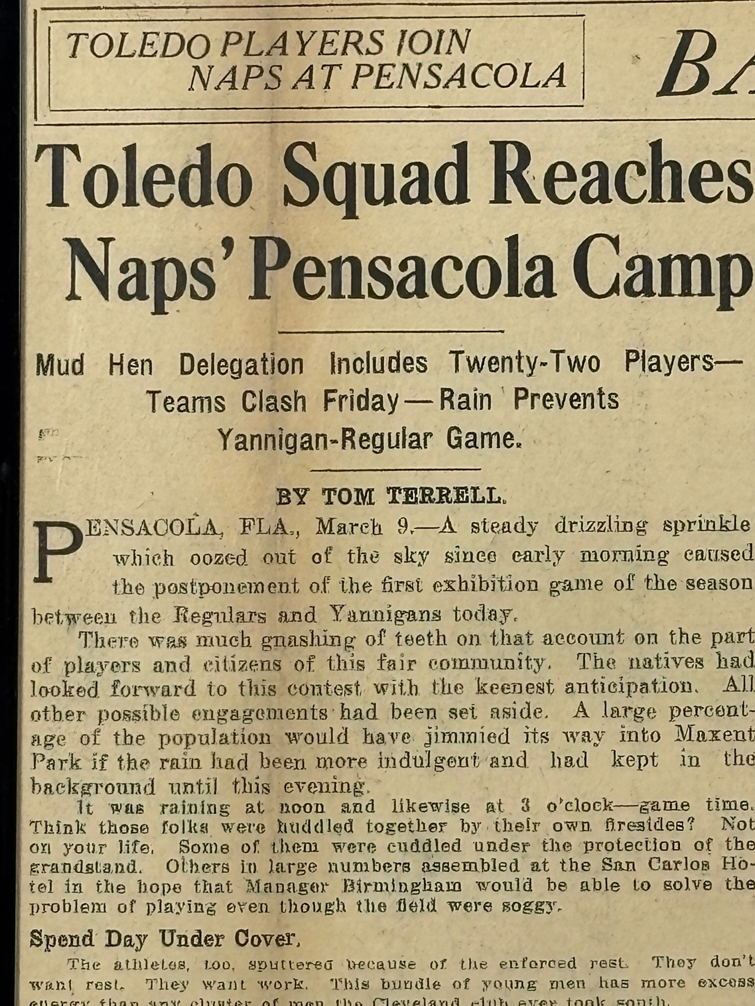 Cleveland Reader 1913 NAPS Baseball Team Newspaper - 4