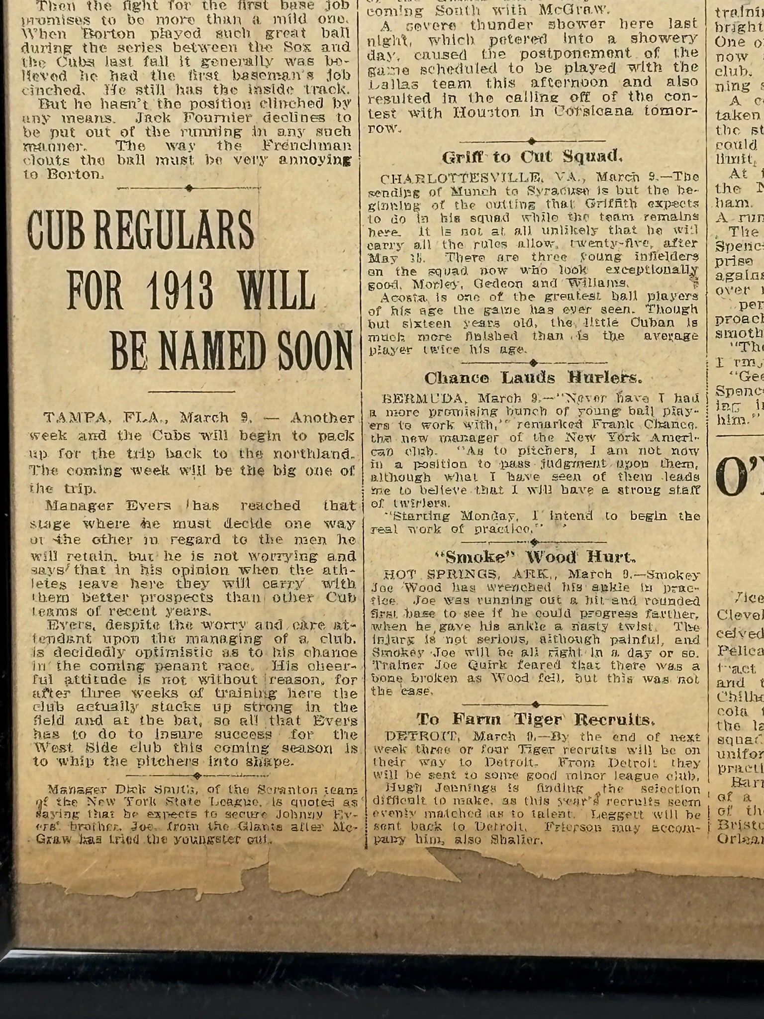 Cleveland Reader 1913 NAPS Baseball Team Newspaper - 8