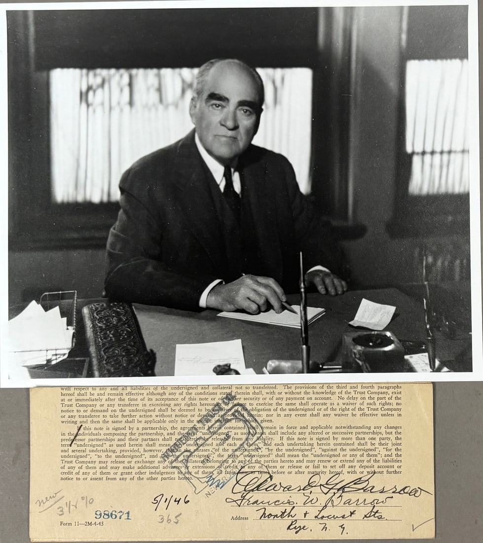 1946 Edward Barrow Yankees Baseball Signed Doc: May 1 1946 signed original life insurance policy - PLEASE SEE ALL PHOTOS AND USE THEM AS A BETTER IDEA ON DESCRIPTION! ASK ANY QUESTIONS! PLEASE NOTE WE OFFER IN HOUSE SHIPPING & HAVE BIDDING AVAILABL