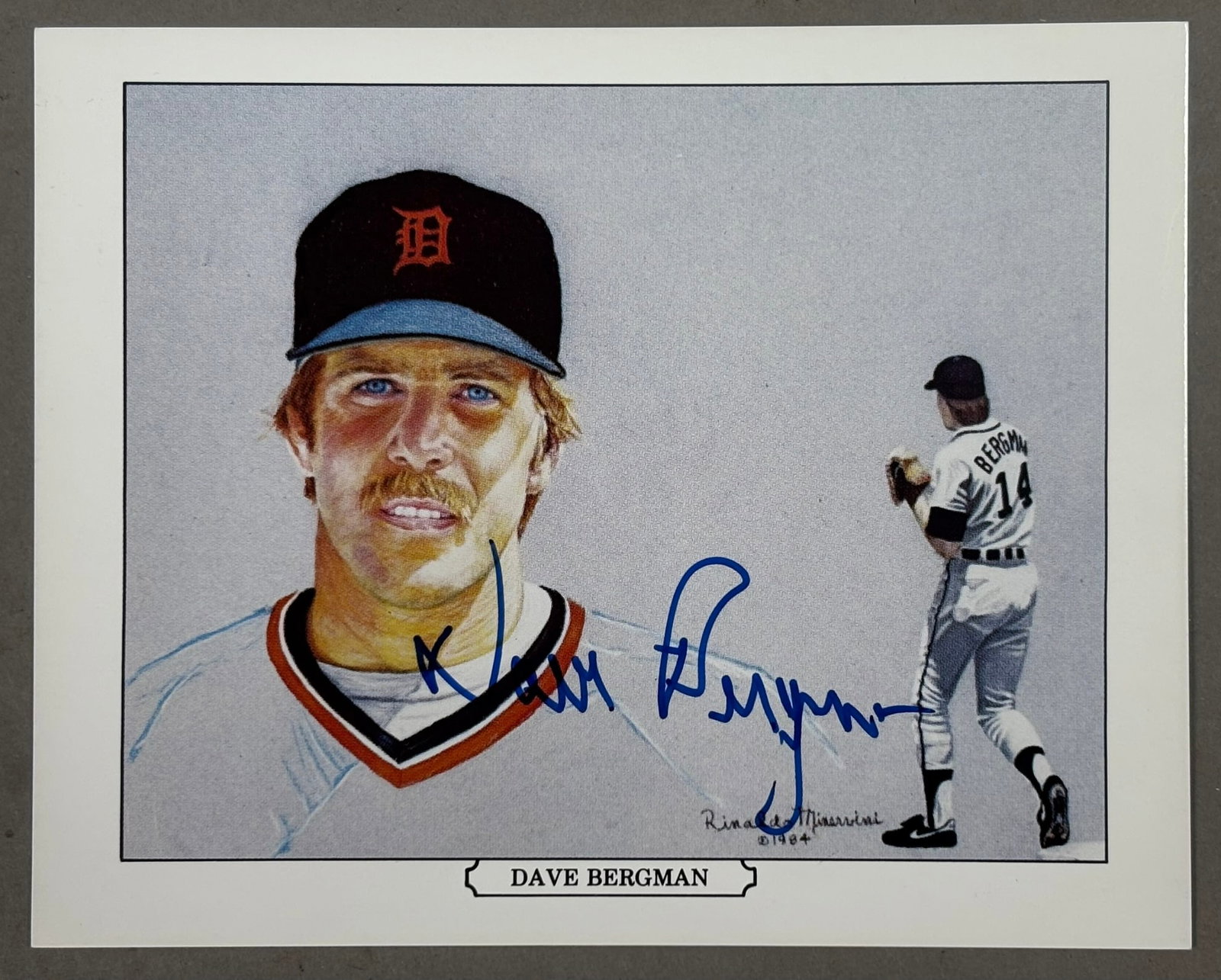 1984 Dave Bergman Signed Postcard w/ JSA Cert: PLEASE SEE ALL PHOTOS AND USE THEM AS A BETTER IDEA ON DESCRIPTION! ASK ANY QUESTIONS! PLEASE NOTE WE OFFER IN HOUSE SHIPPING & HAVE BIDDING AVAILABLE ON OUR OWN WEBSITE! If you win on LIVE